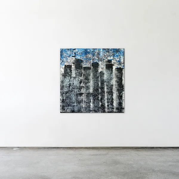 Image of Non-return 2 by Liudmyla Davydenko, size: 100x100, made of oil/canvas, Painting medium, part of the Synergetics series, priced at $1500 Photo 2 of 2.