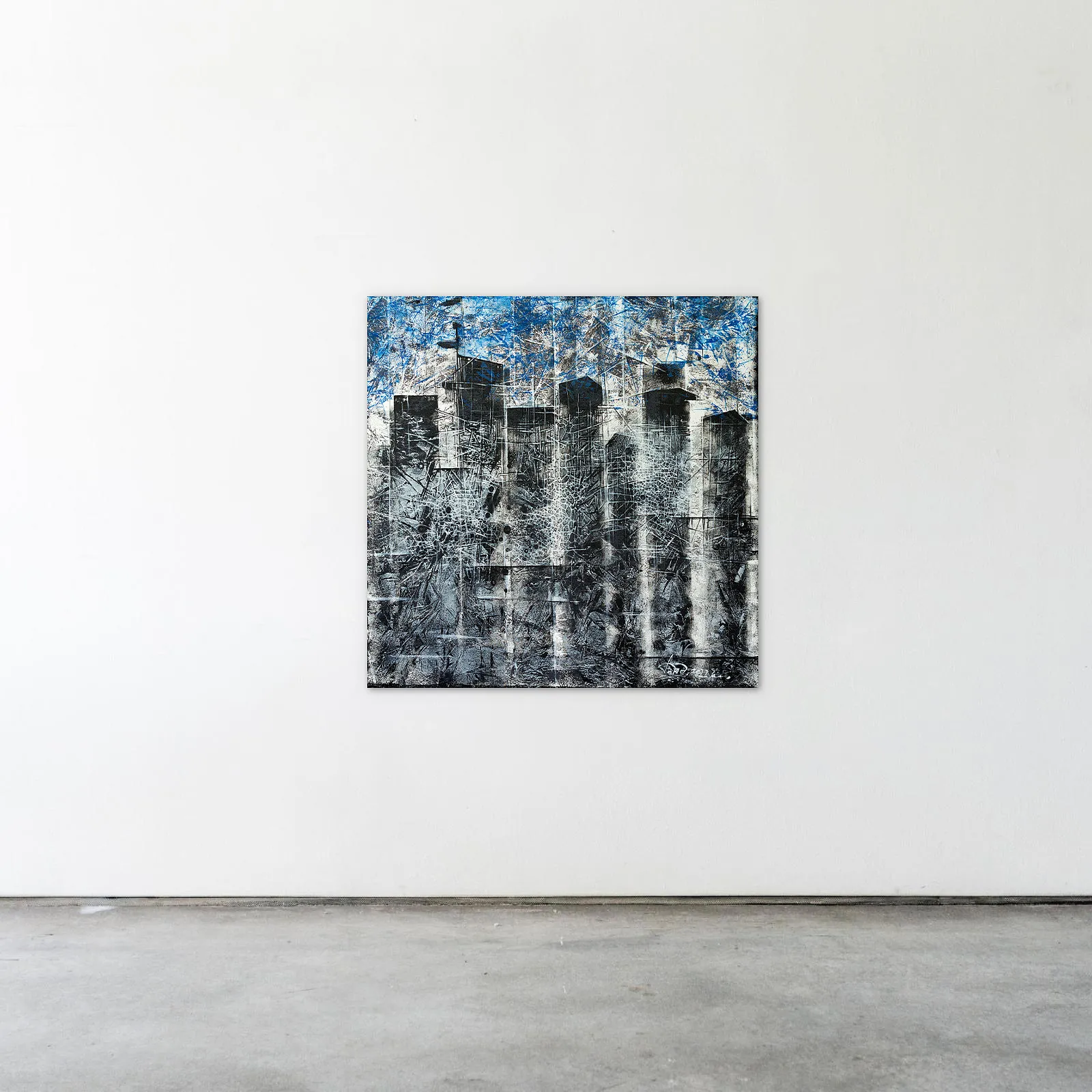 Image of Non-return 2 by Liudmyla Davydenko, size: 100x100, made of oil/canvas, Painting medium, part of the Synergetics series, priced at €1500 Photo 2 of 3.