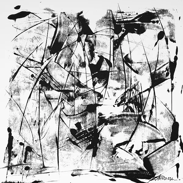 Image of Outline 1 by Liudmyla Davydenko, size: 100x100, made of chamotte, glaze, Painting medium, part of the Synergetics series, priced at €1000