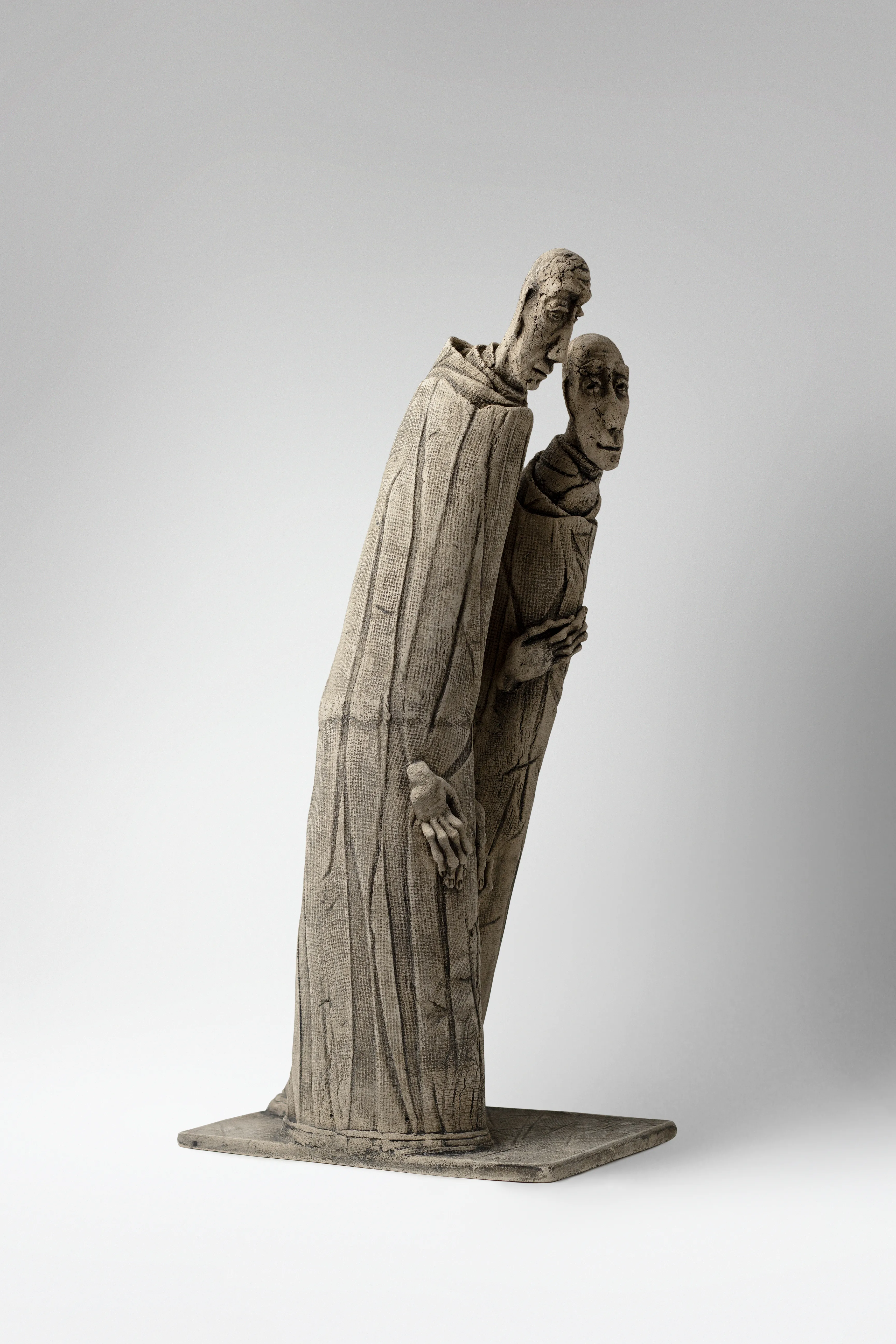 Image of One for the one by Liudmyla Davydenko, size: 43x24x15, made of chamotte, glaze, Sculpture medium, part of the Holova/Head series, priced at $700