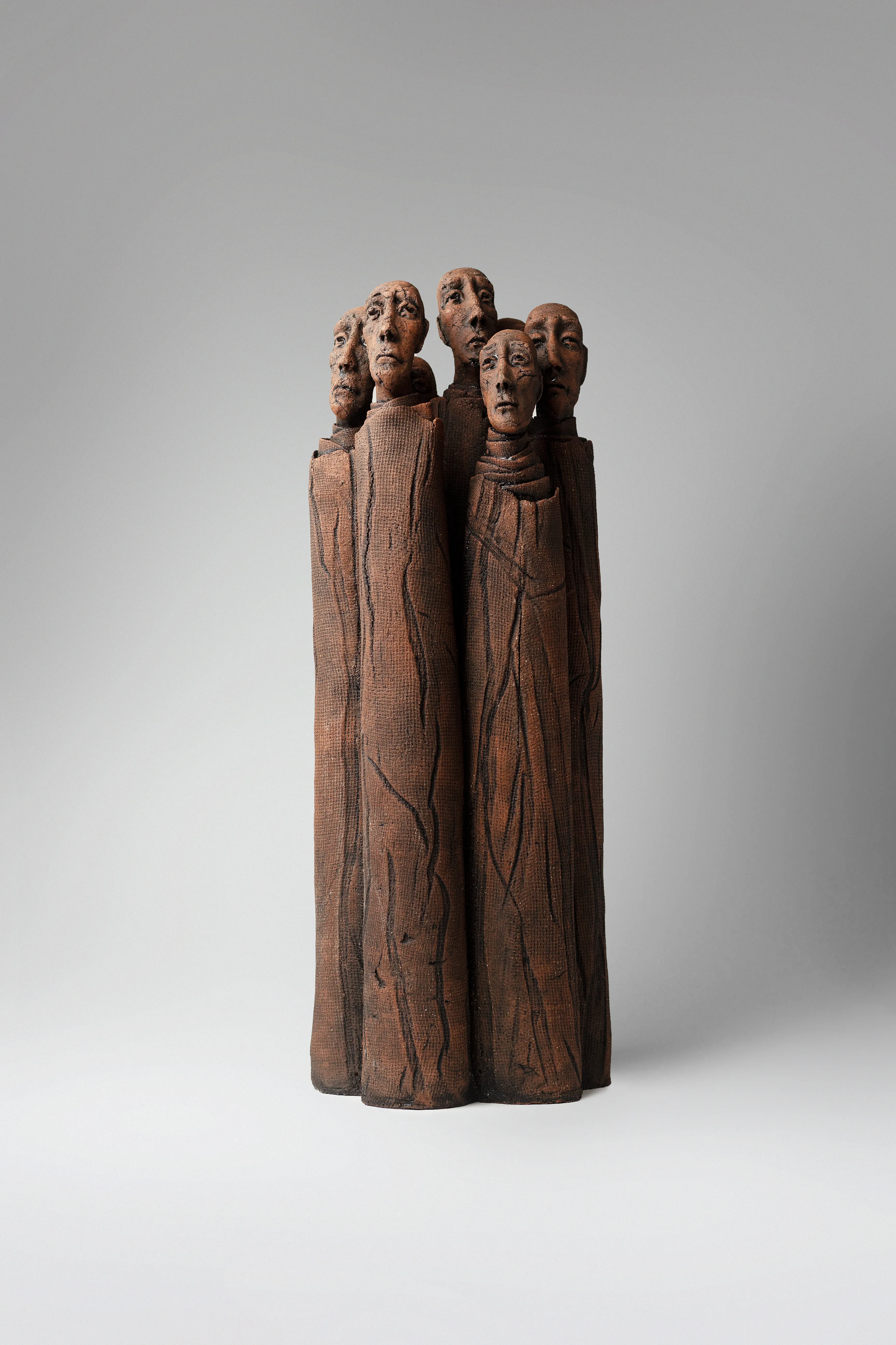 Image of One whole by Liudmyla Davydenko, size: 49x18x15, made of chamotte, glaze, Sculpture medium, part of the Holova/Head series, priced at $800