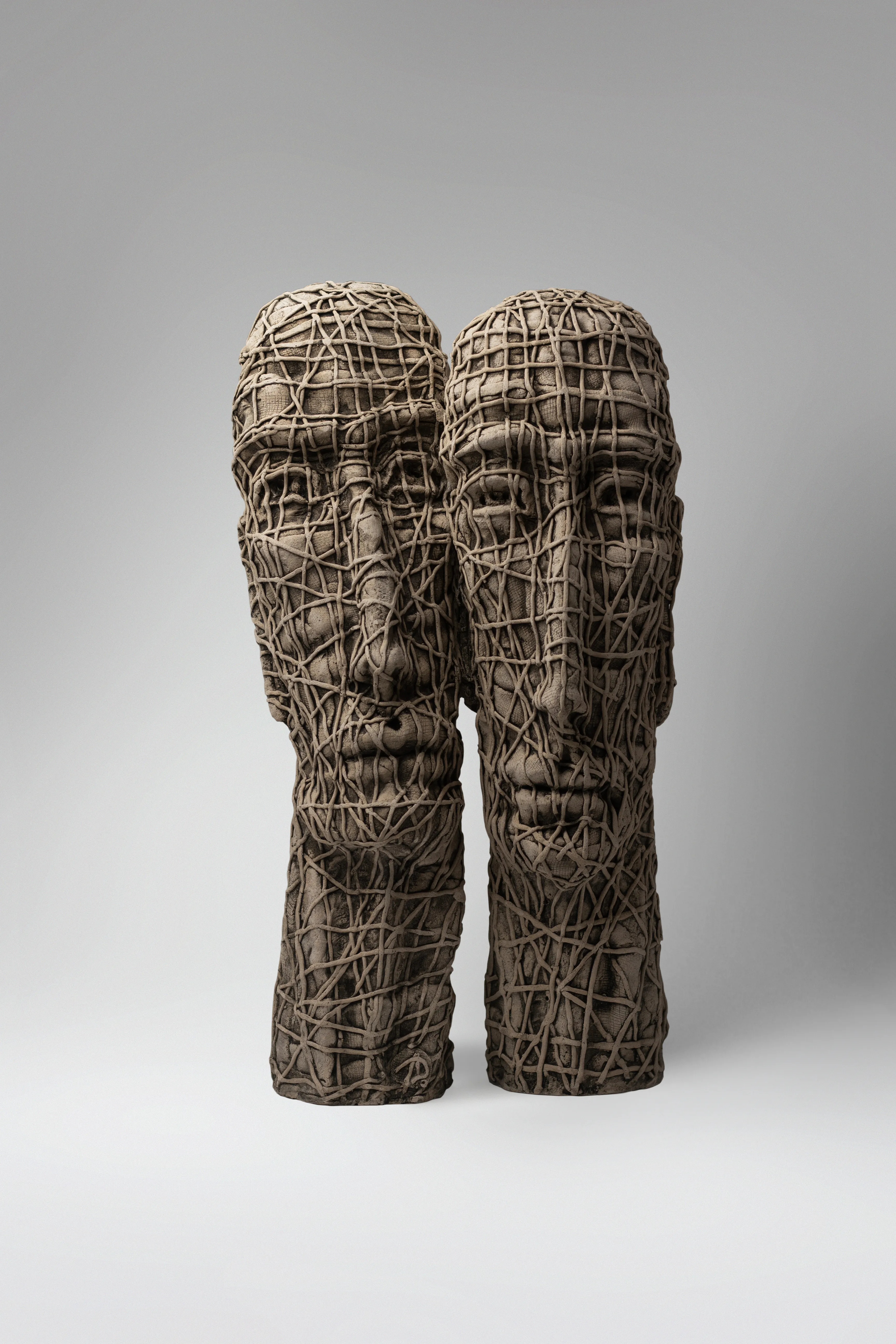 Image of Beside by Liudmyla Davydenko, size: 47х25х18, made of chamotte, glaze, Sculpture medium, part of the Holova/Head series, priced at $1200