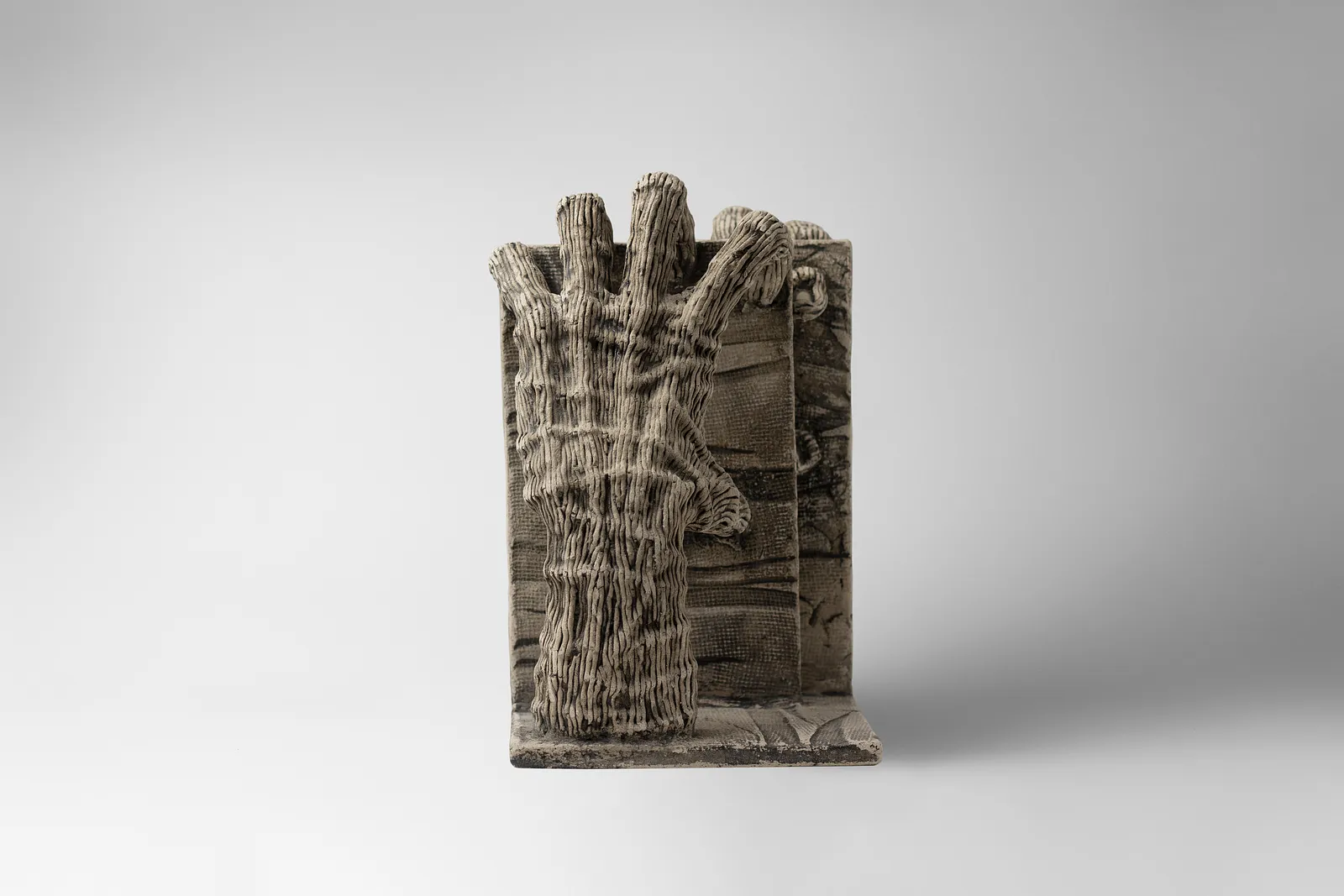 Image of Penetrate by Liudmyla Davydenko, size: 25х24х15, made of chamotte, glaze, Sculpture medium, part of the Holova/Head series, priced at €700 Photo 3 of 3.