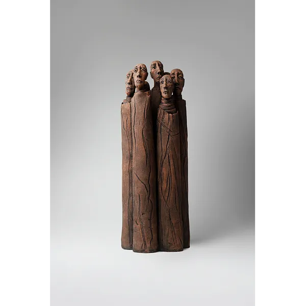 Image of One whole by Liudmyla Davydenko, size: 49x18x15, made of chamotte, glaze, Sculpture medium, part of the Holova/Head series, priced at $800