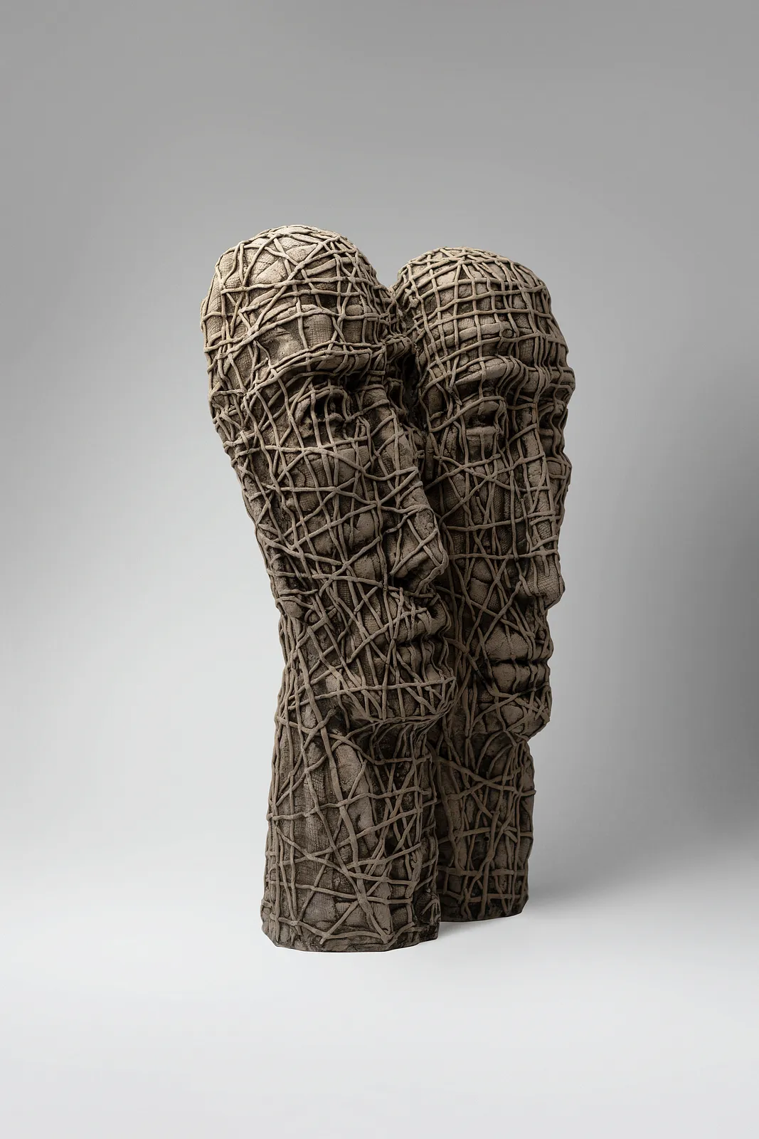 Image of Beside by Liudmyla Davydenko, size: 47х25х18, made of chamotte, glaze, Sculpture medium, part of the Holova/Head series, priced at $1200 Photo 3 of 3.