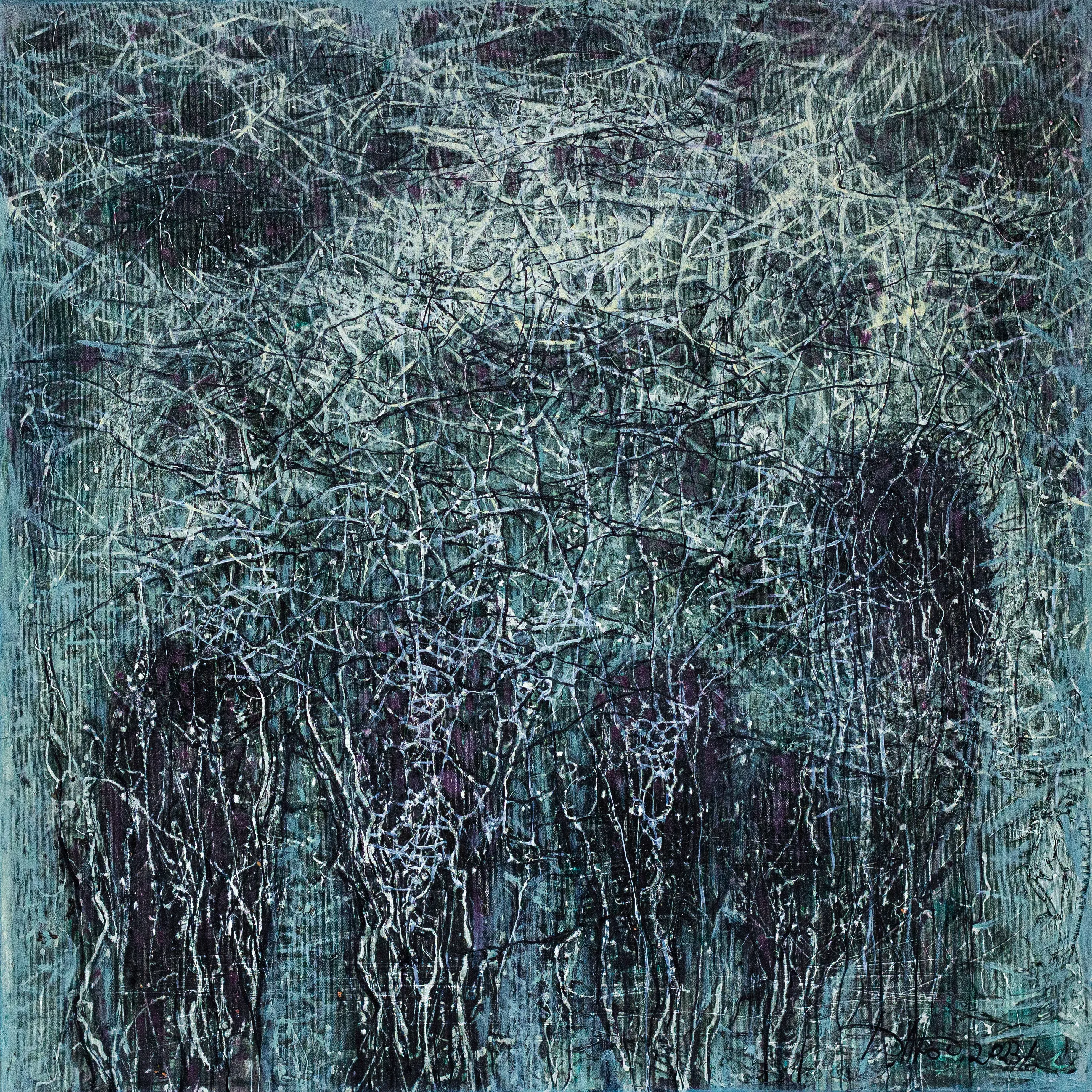 Image of Depth 1 by Liudmyla Davydenko, size: 100х100, made of oil/canvas, Painting medium, part of the Isolines series, priced at $1500