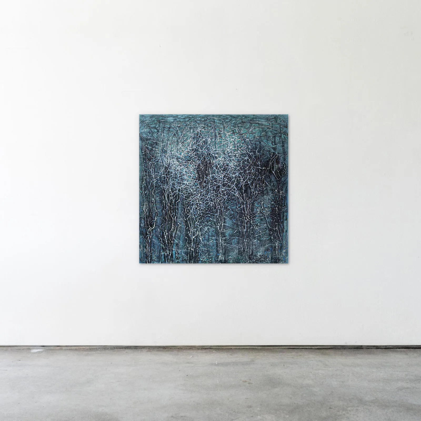 Image of Depth 1 by Liudmyla Davydenko, size: 100х100, made of oil/canvas, Painting medium, part of the Isolines series, priced at $1500 Photo 2 of 2.