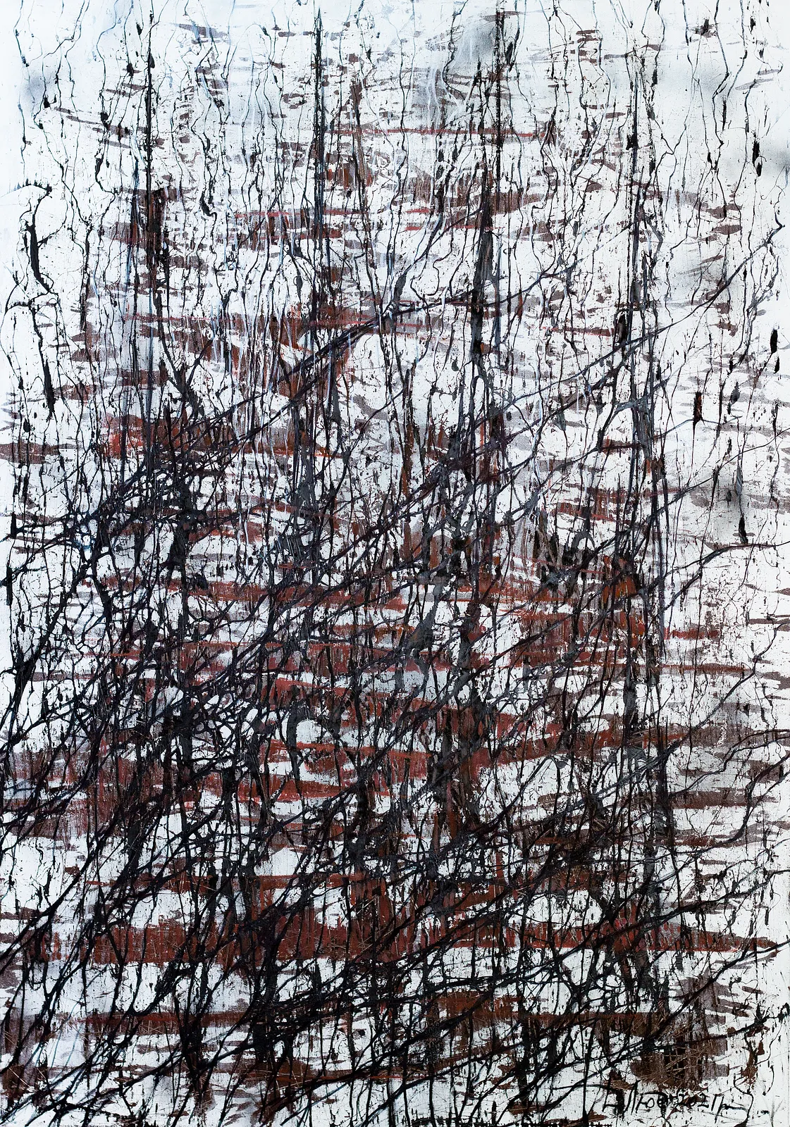 Image of Direction 2 by Liudmyla Davydenko, size: 140х200, made of oil/canvas, Painting medium, part of the Isolines series, priced at €4500 Photo 1 of 2.