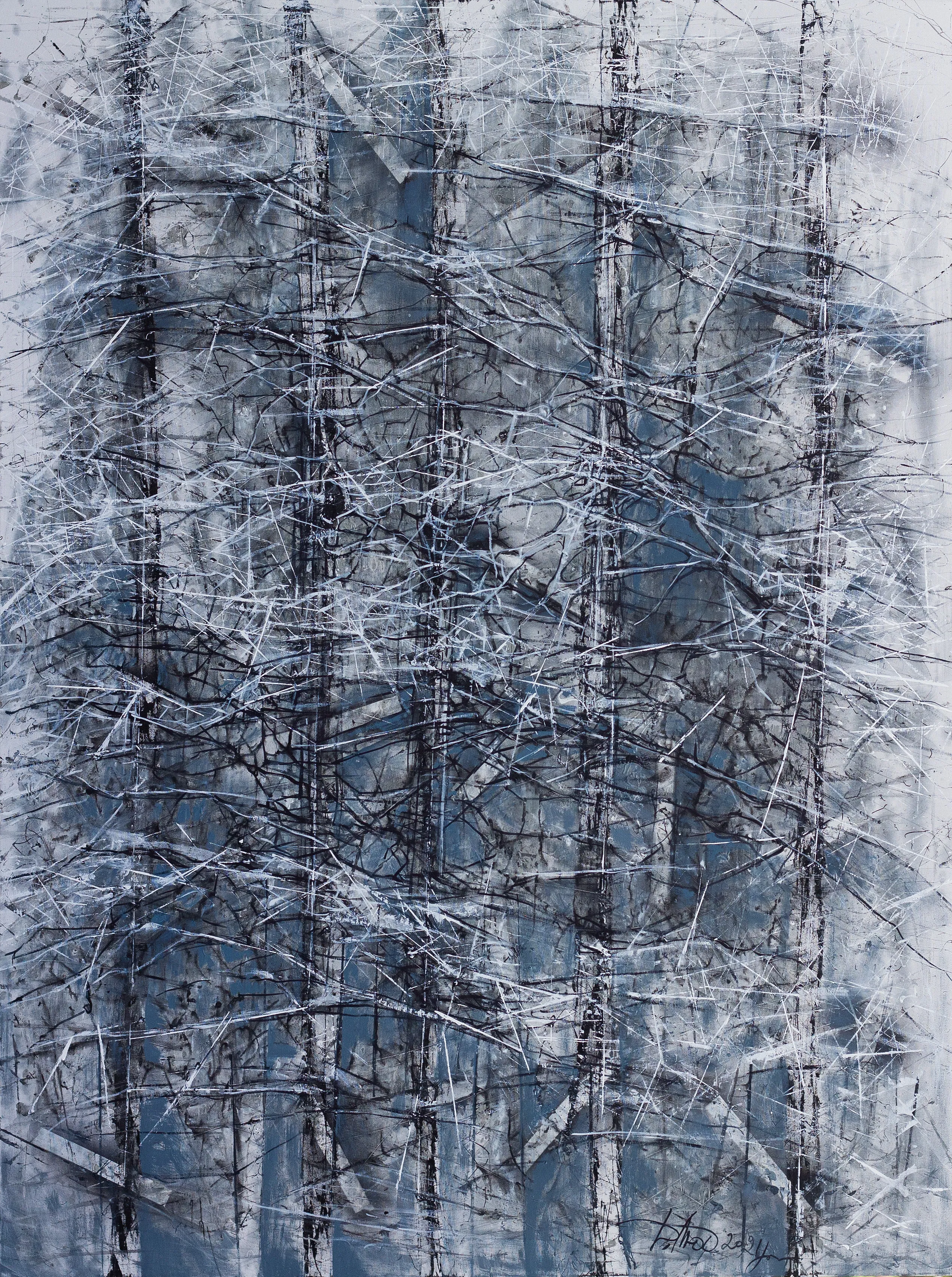 Image of Release by Liudmyla Davydenko, size: 120х160, made of oil/canvas, Painting medium, part of the Isolines series, priced at $2500
