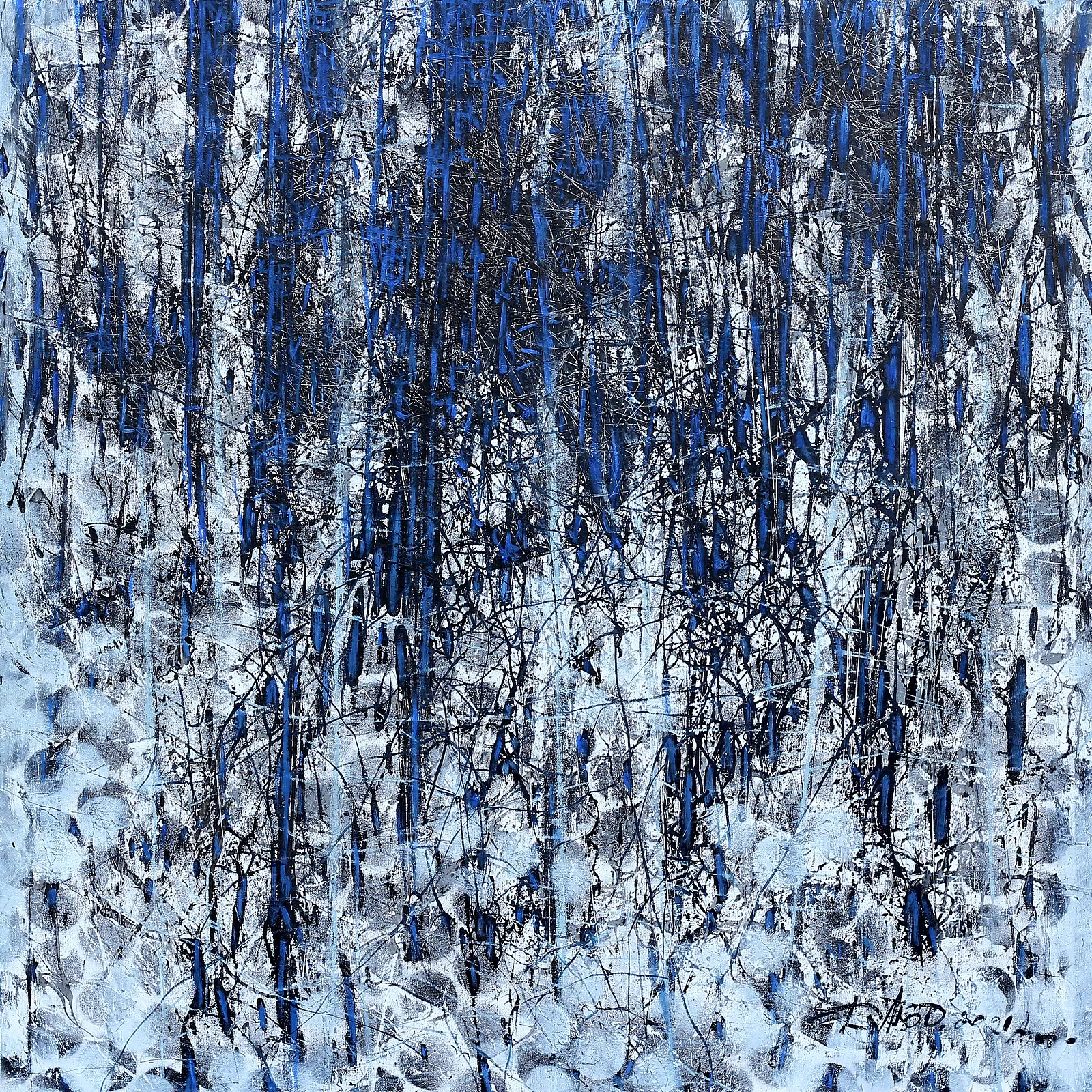 Image of Deteils 1 by Liudmyla Davydenko, size: 100x100, made of oil/canvas, Painting medium, part of the Synergetics series, priced at €1500 Photo 1 of 2.
