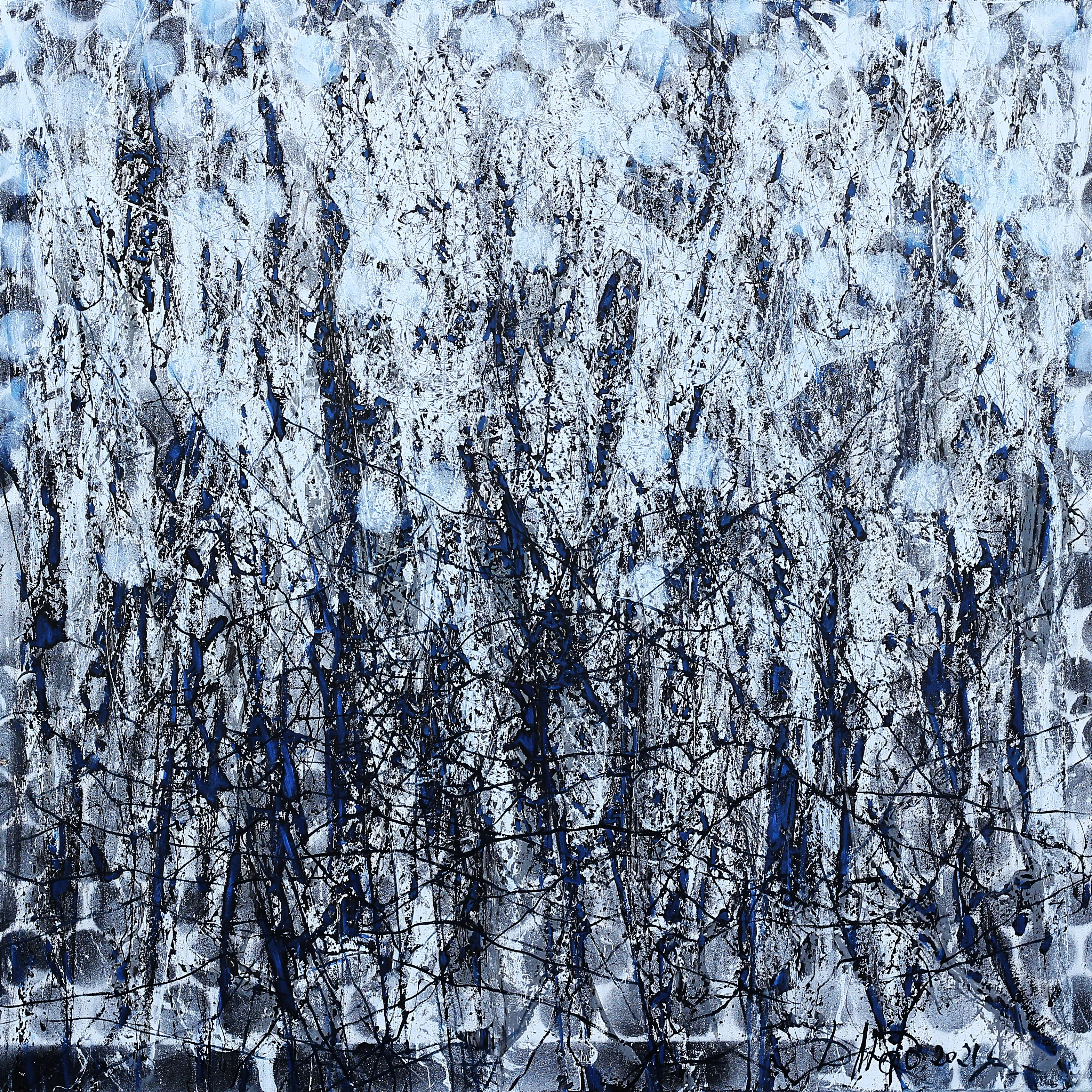 Image of Deteils 2 by Liudmyla Davydenko, size: 100x100, made of oil/canvas, Painting medium, part of the Synergetics series, priced at $1500 Photo 1 of 2.