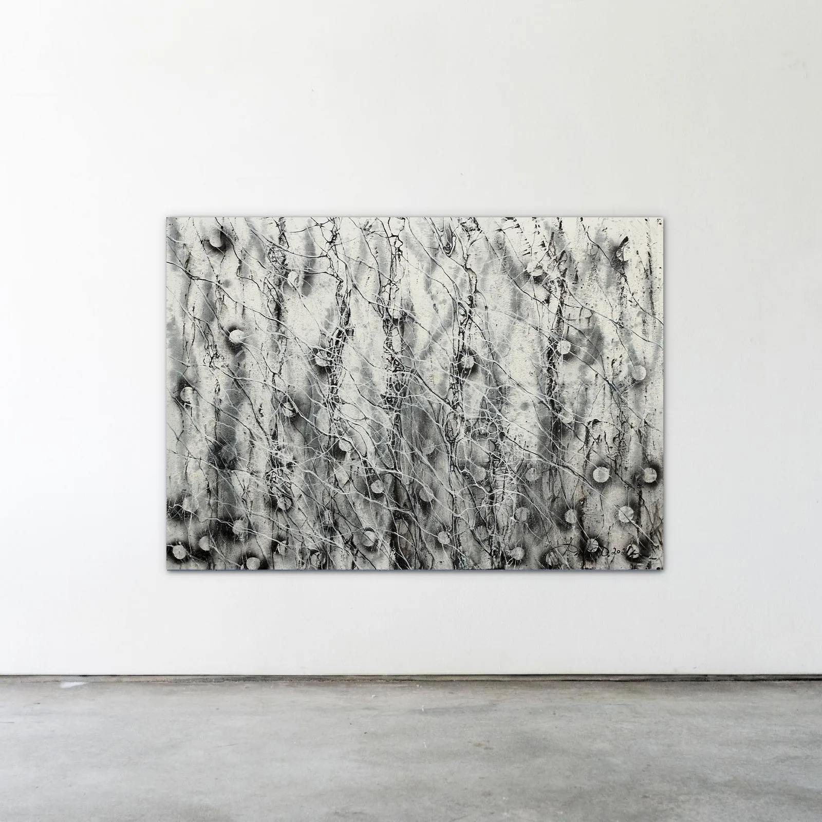 Image of Inversion 1 by Liudmyla Davydenko, size: 100х140, made of oil/canvas, Painting medium, part of the Synergetics series, priced at $2000 Photo 2 of 2.
