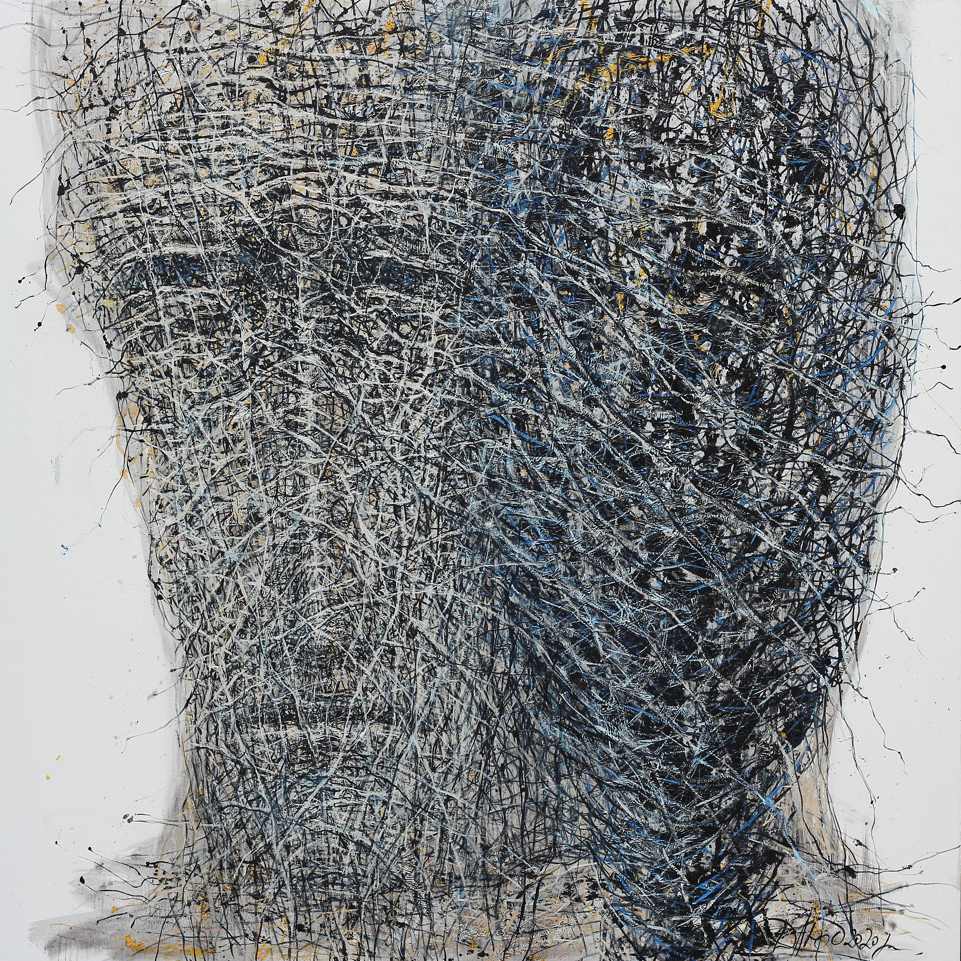Image of Another vision by Liudmyla Davydenko, size: 140х140, made of oil/canvas, Painting medium, part of the Holova/Head series, priced at $2500