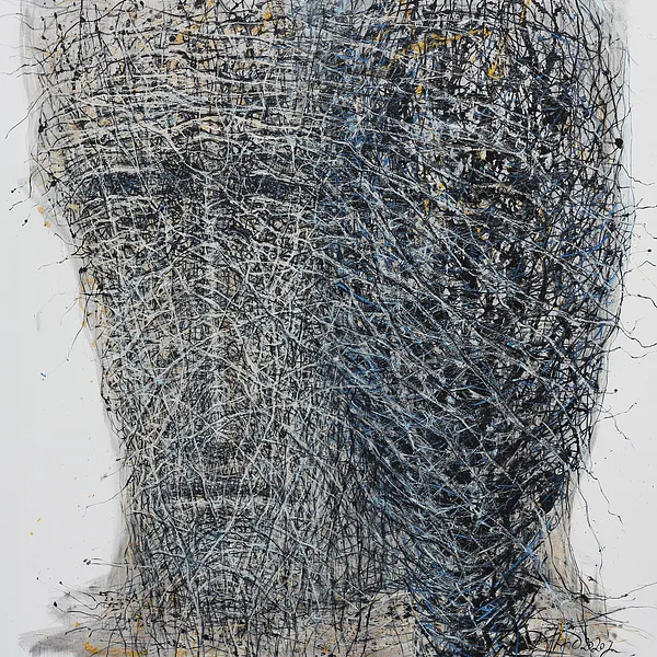 Image of Another vision by Liudmyla Davydenko, size: 140х140, made of oil/canvas, Painting medium, part of the Holova/Head series, priced at $2500