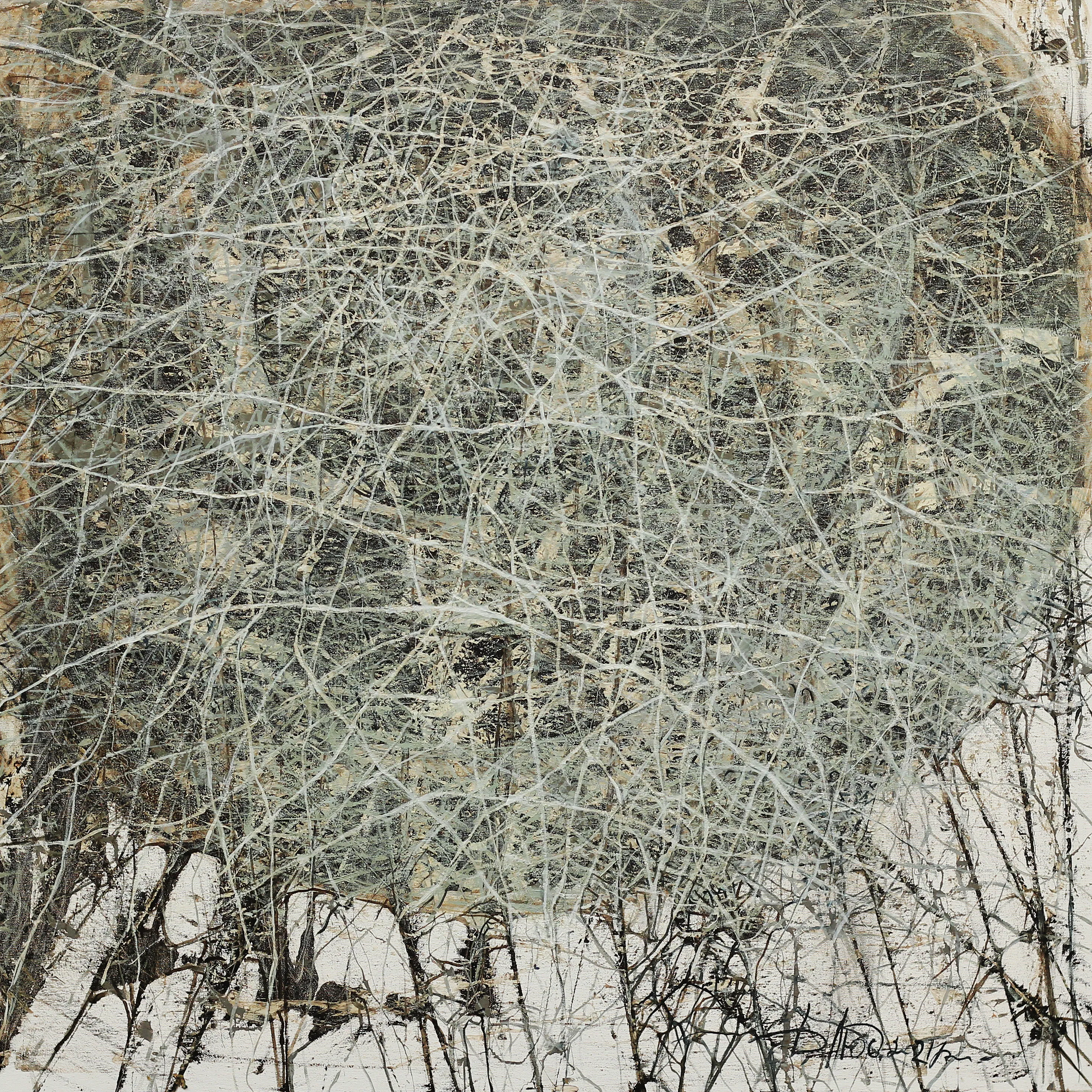 Image of Instancy  by Liudmyla Davydenko, size: 100х100, made of oil/canvas, Painting medium, part of the Isolines series, priced at $1500