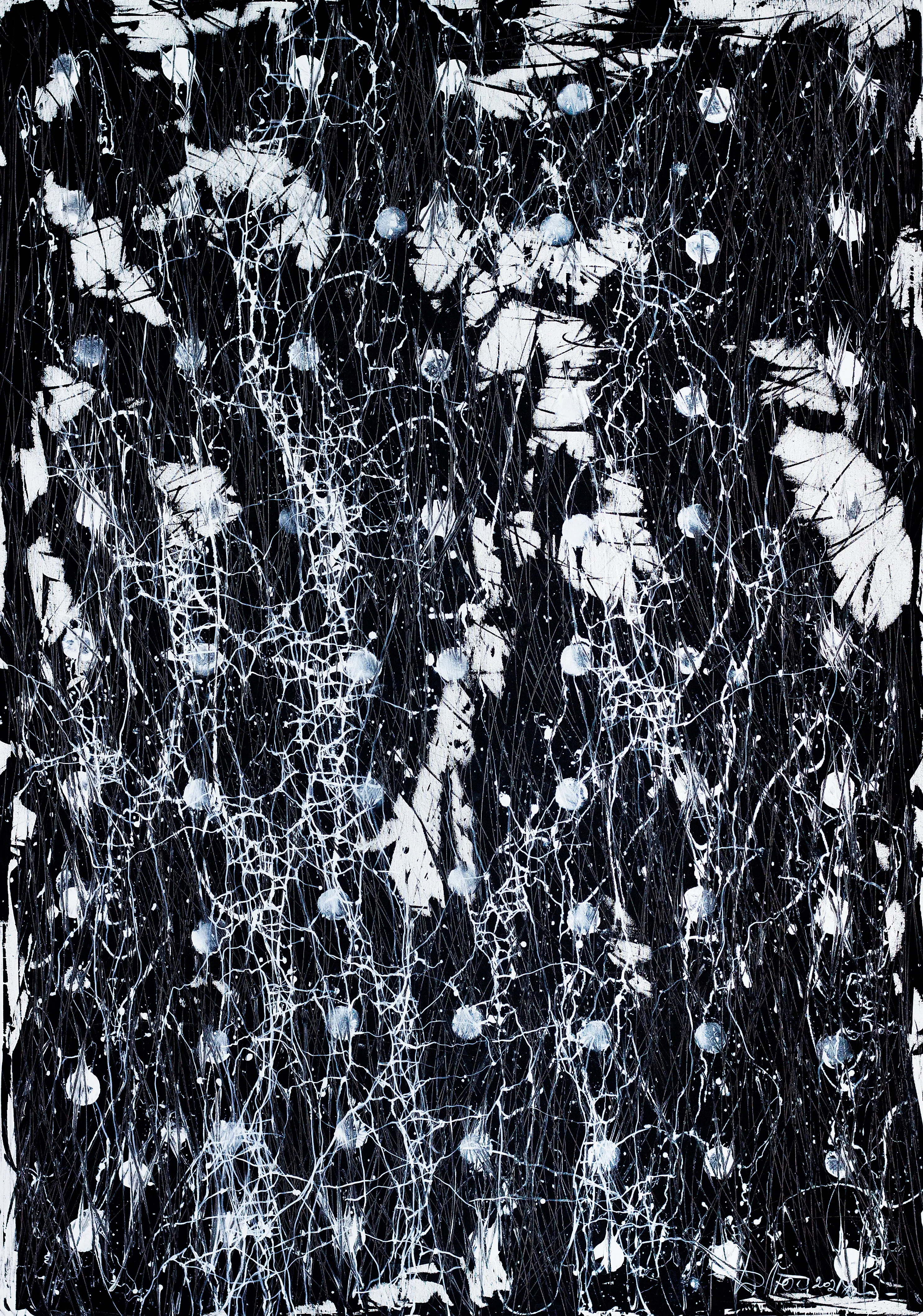 Image of Opposite 2 by Liudmyla Davydenko, size: 140х200, made of oil/canvas, Painting medium, part of the Synergetics series, priced at €4500 Photo 1 of 3.