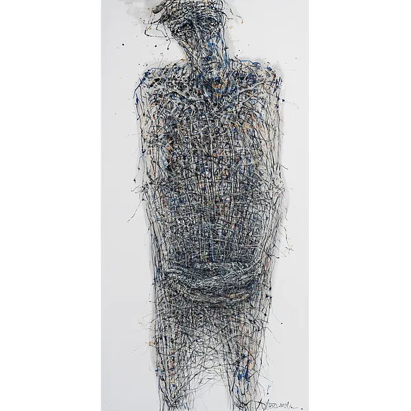 Image of Settled by Liudmyla Davydenko, size: 100х200, made of oil/canvas, Painting medium, part of the Holova/Head series, priced at $3500
