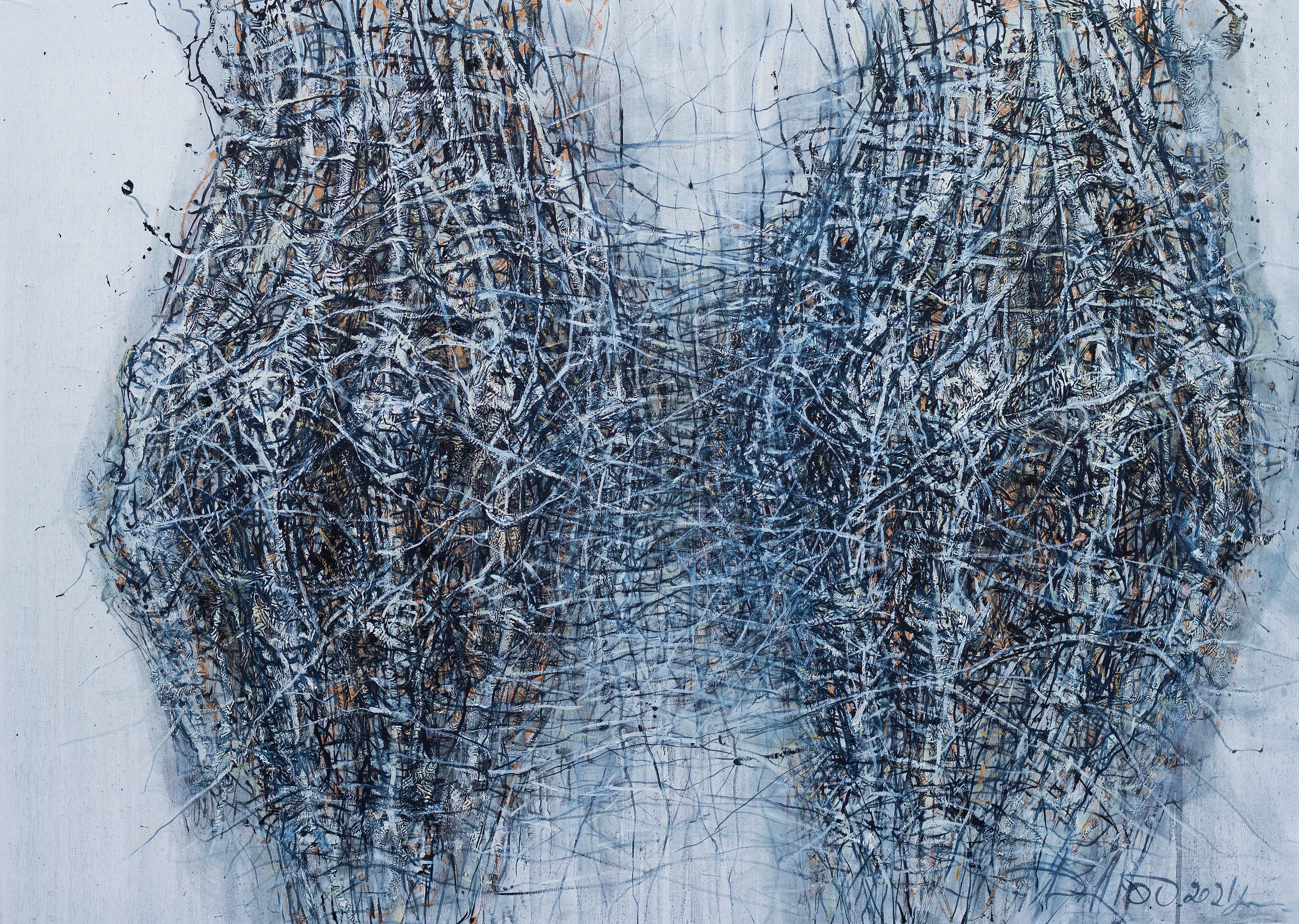 Image of Hands by Liudmyla Davydenko, size: 100х140, made of oil/canvas, Painting medium, part of the Holova/Head series, priced at $2500
