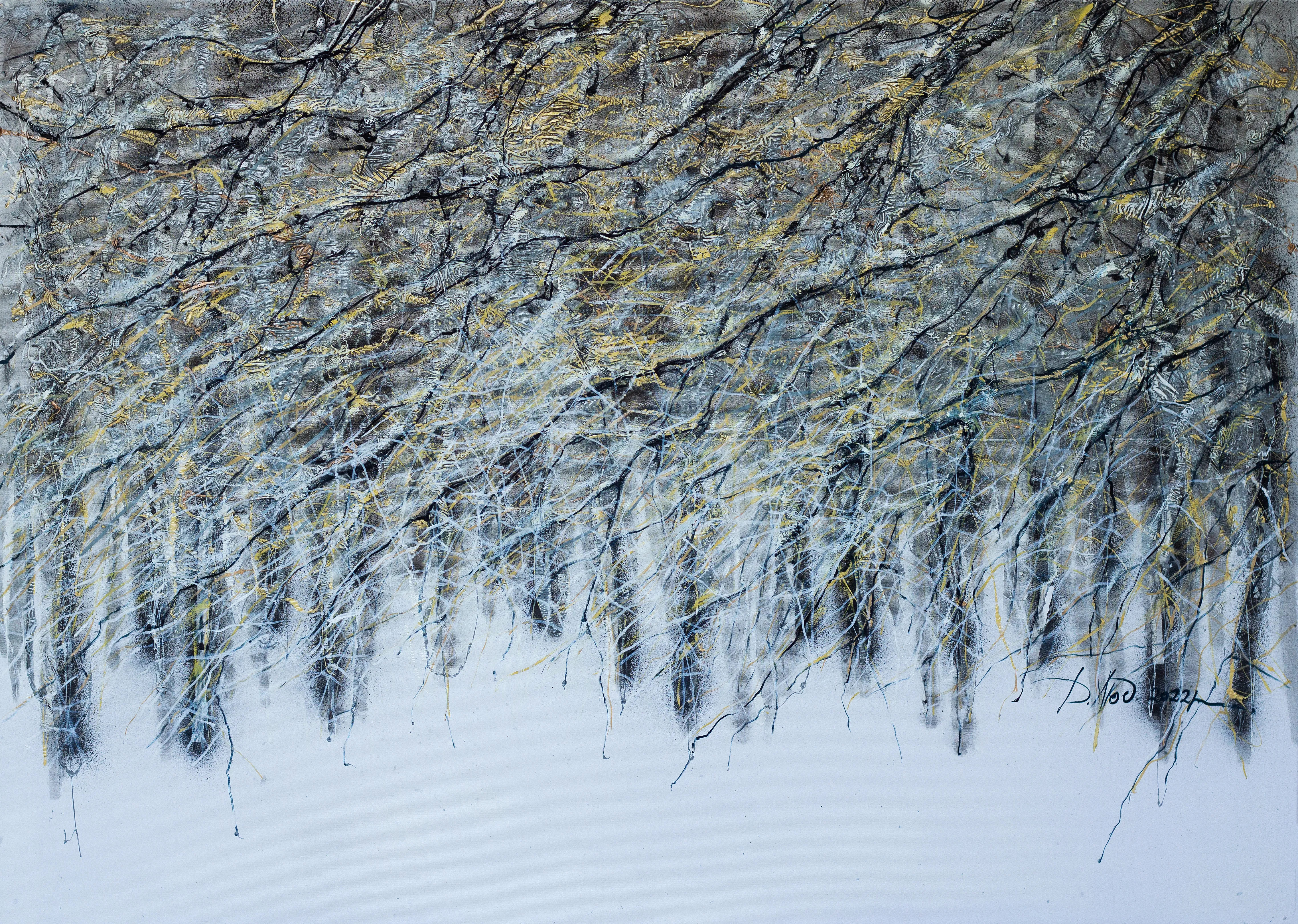 Image of Wind 1 by Liudmyla Davydenko, size: 100х140, made of oil/canvas, Painting medium, part of the Isolines series, priced at $2500