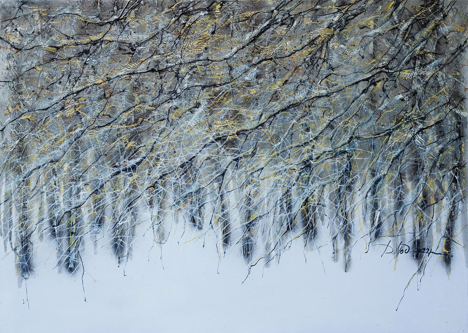 Image of Wind 1 by Liudmyla Davydenko, size: 100х140, made of oil/canvas, Painting medium, part of the Isolines series, priced at €2500 Photo 1 of 2.