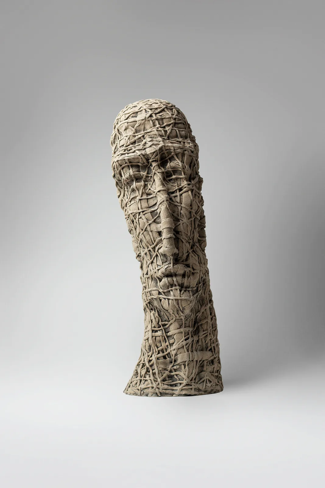 Image of If only by Liudmyla Davydenko, size: 46х15х16, made of chamotte, glaze, Sculpture medium, part of the Holova/Head series, priced at €1000 Photo 1 of 3.