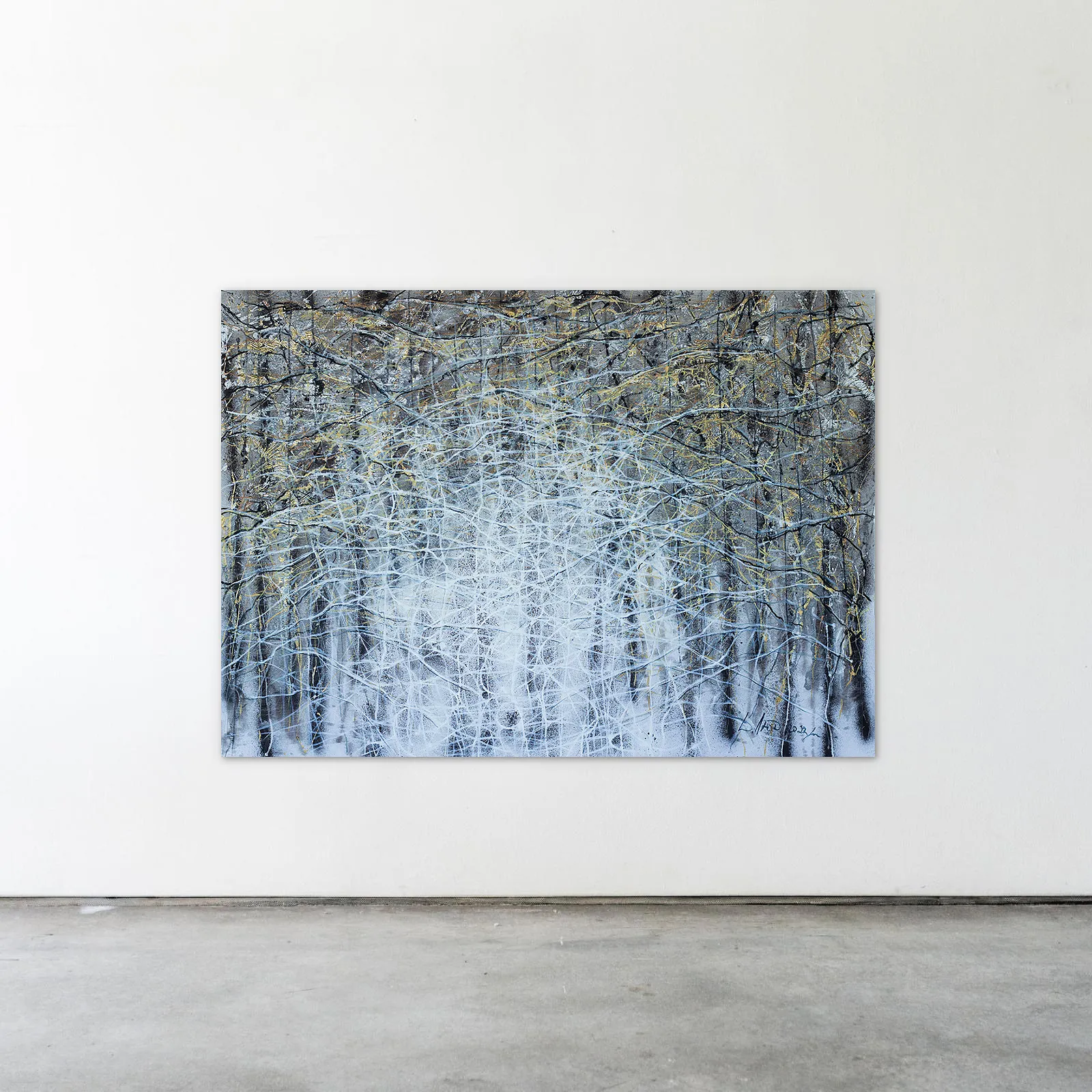 Image of Wind 2 by Liudmyla Davydenko, size: 100х140, made of oil/canvas, Painting medium, part of the Isolines series, priced at €2500 Photo 2 of 2.