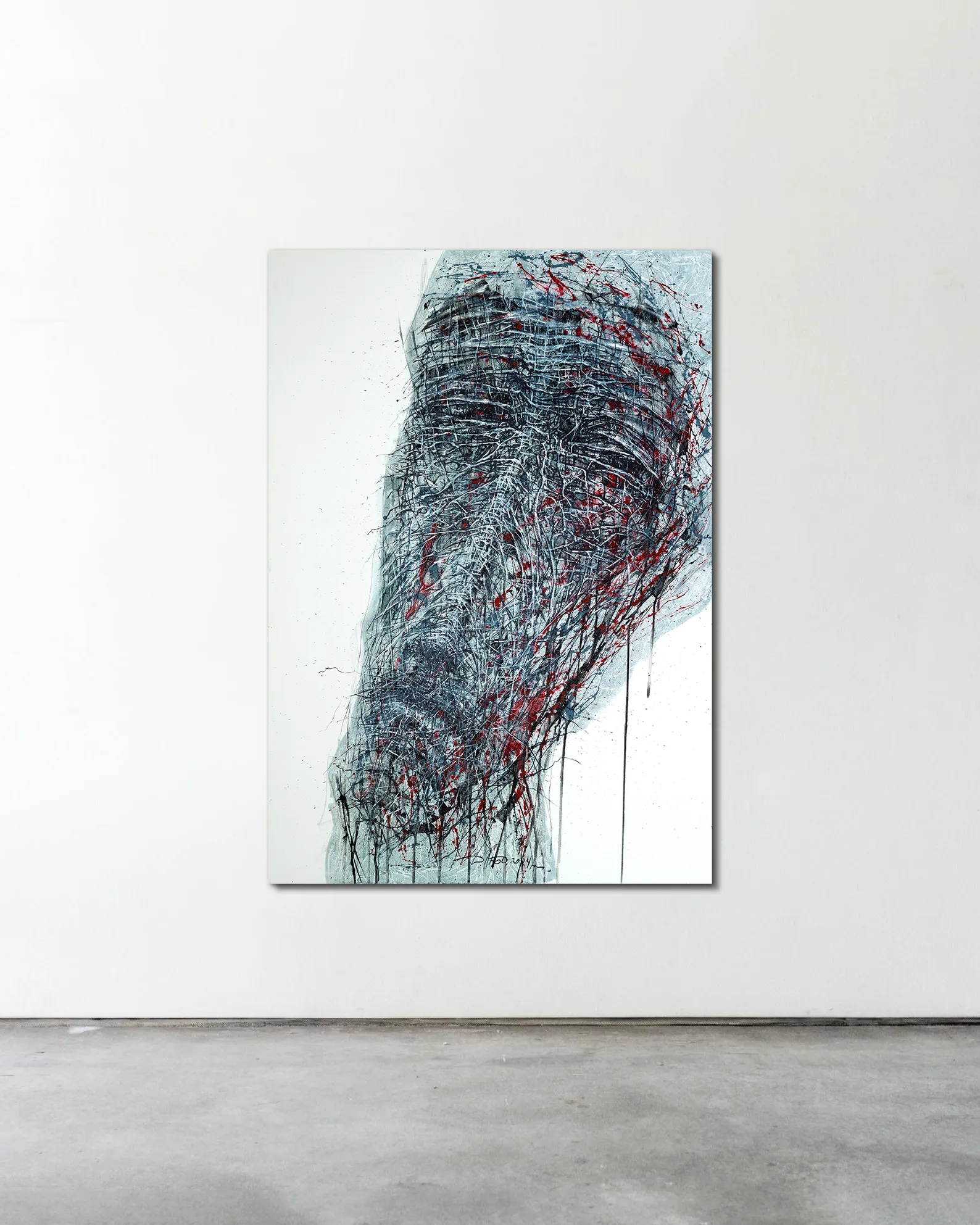 Image of Head 2 by Liudmyla Davydenko, size: 140x200, made of oil/canvas, Painting medium, part of the Holova/Head series, priced at $4000 Photo 2 of 2.