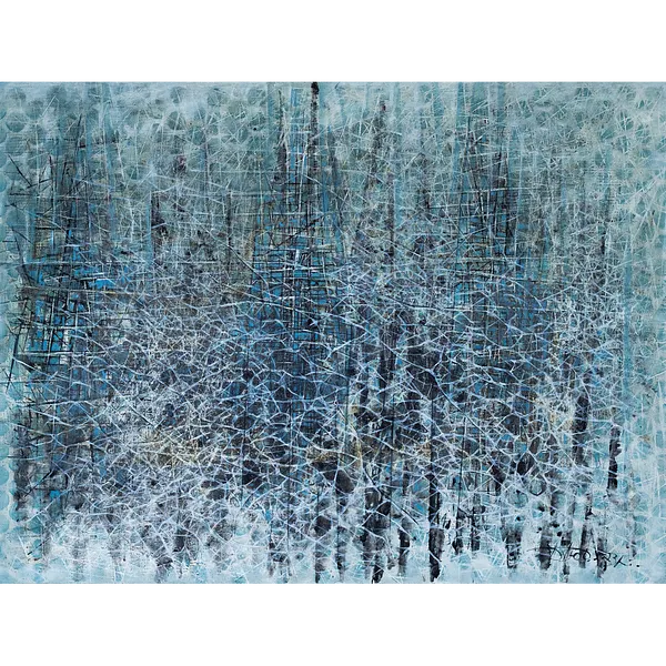 Image of Absorption 2 by Liudmyla Davydenko, size: 120х160, made of oil/canvas, Painting medium, part of the Isolines series, priced at $3000