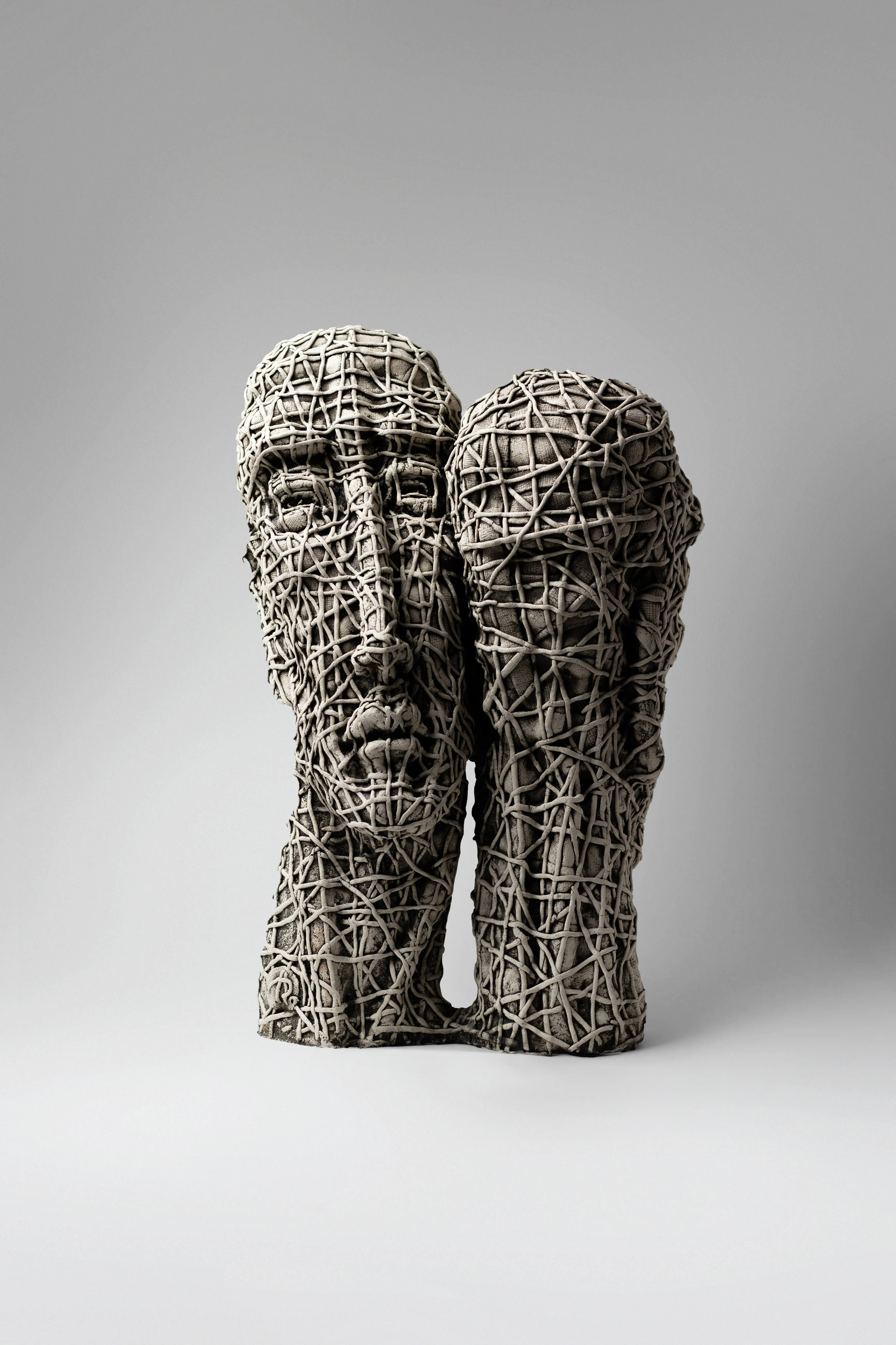 Image of United by Liudmyla Davydenko, size: 42х29х19, made of chamotte, glaze, Sculpture medium, part of the Holova/Head series, priced at $1200