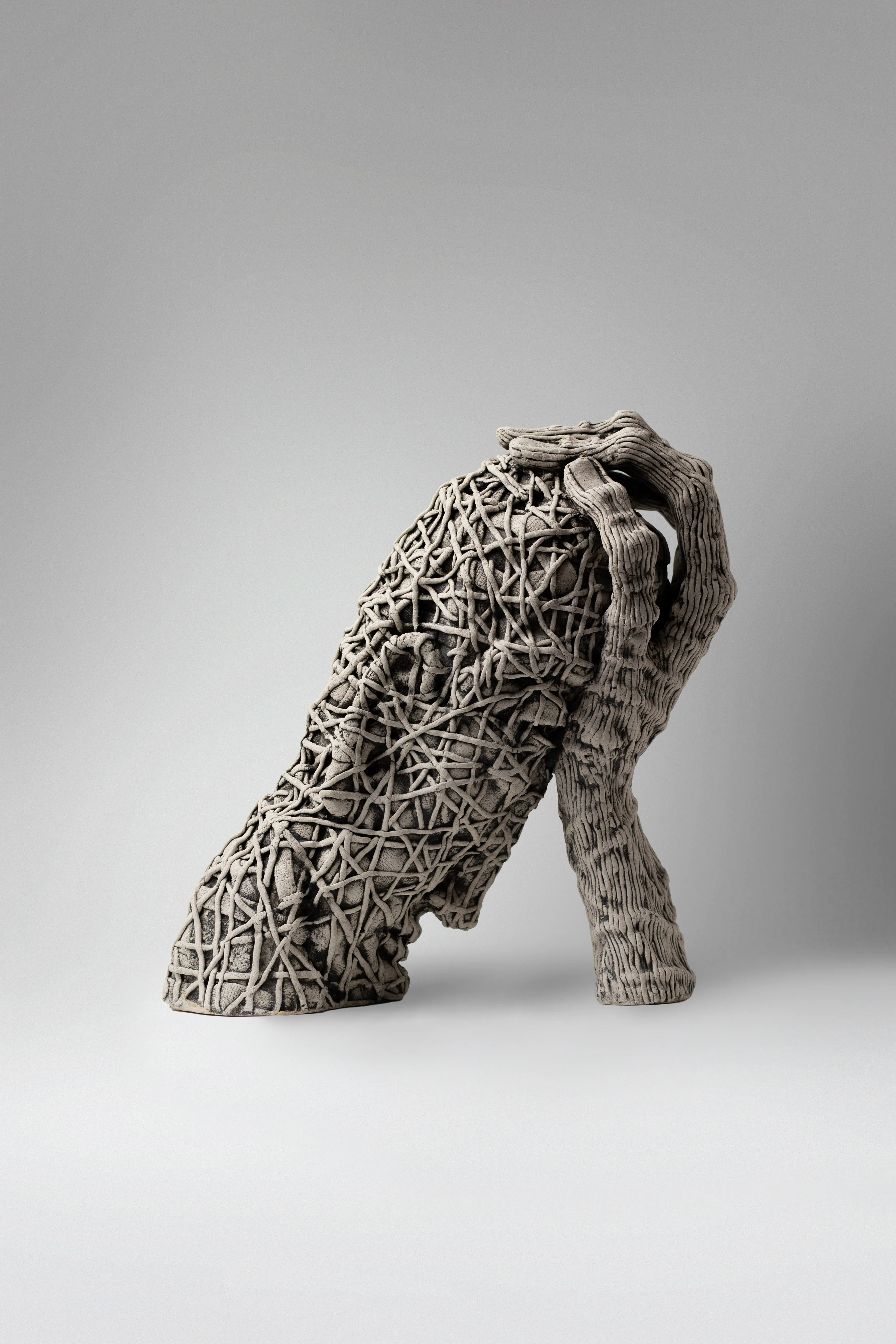Image of Think by Liudmyla Davydenko, size: 30х28х16, made of chamotte, glaze, Sculpture medium, part of the Holova/Head series, priced at $1200