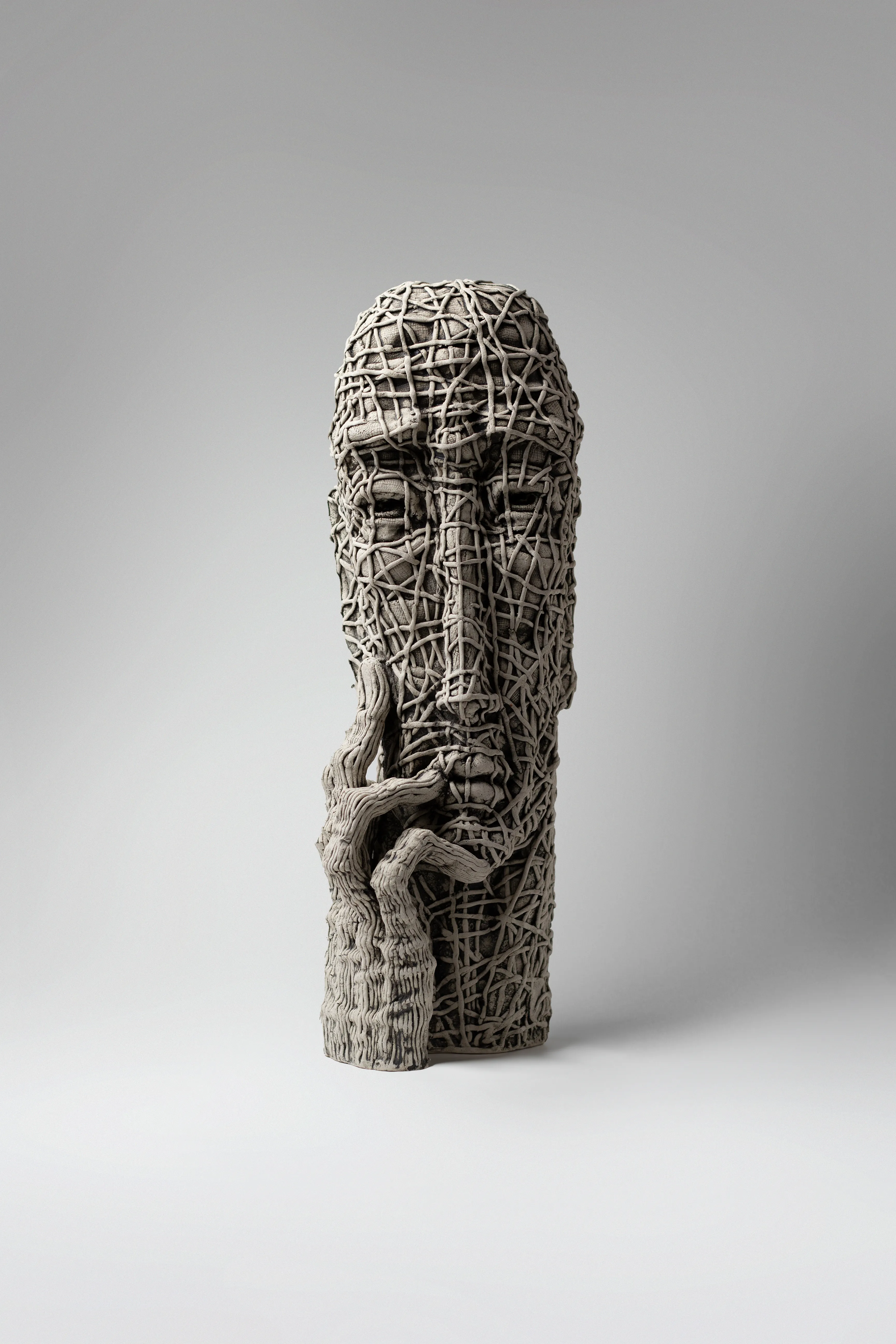 Image of Understand by Liudmyla Davydenko, size: 45,5x15x18, made of chamotte, glaze, Sculpture medium, part of the Holova/Head series, priced at $1200