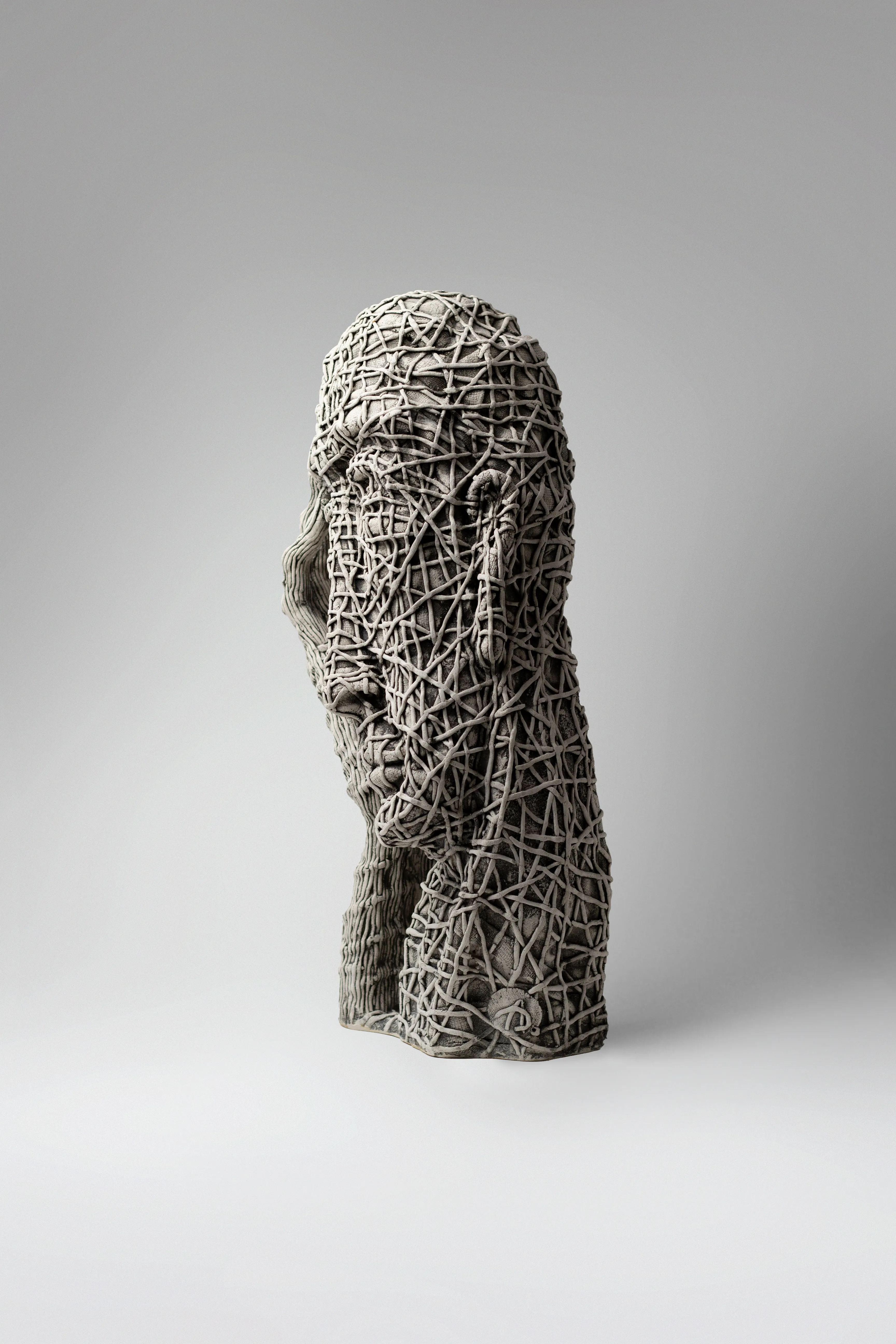Image of To admit by Liudmyla Davydenko, size: 46х22х17, made of chamotte, glaze, Sculpture medium, part of the Holova/Head series, priced at $1200 Photo 2 of 4.