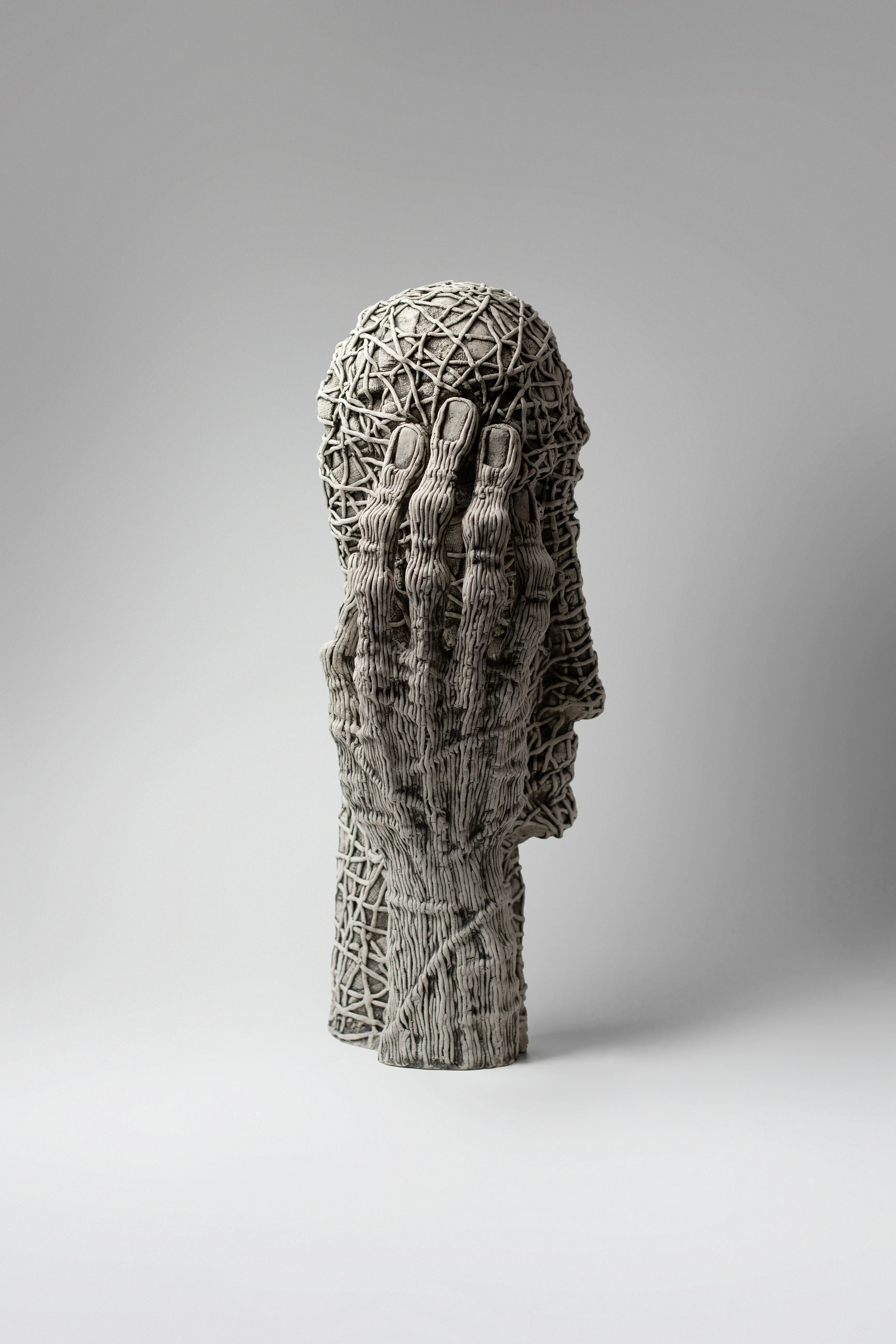 Image of To admit by Liudmyla Davydenko, size: 46х22х17, made of chamotte, glaze, Sculpture medium, part of the Holova/Head series, priced at $1200 Photo 3 of 4.