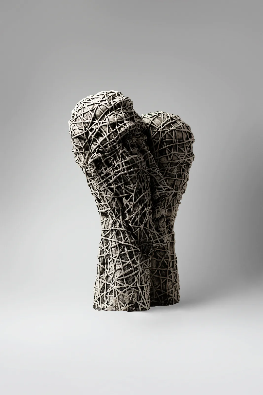 Image of United by Liudmyla Davydenko, size: 42х29х19, made of chamotte, glaze, Sculpture medium, part of the Holova/Head series, priced at €1200 Photo 3 of 4.