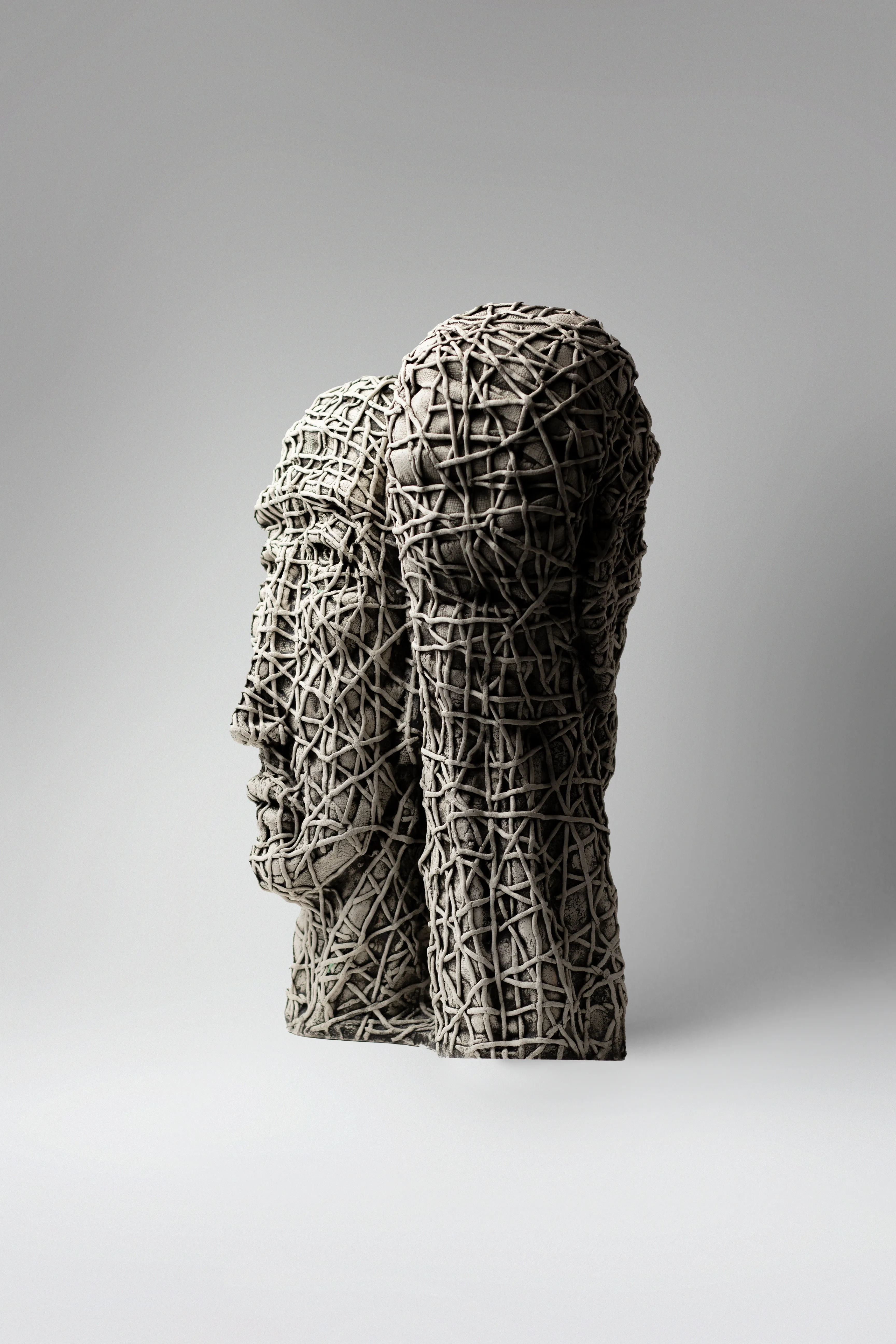 Image of United by Liudmyla Davydenko, size: 42х29х19, made of chamotte, glaze, Sculpture medium, part of the Holova/Head series, priced at $1200 Photo 4 of 4.