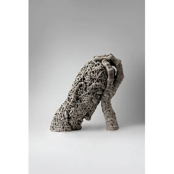 Image of Think by Liudmyla Davydenko, size: 30х28х16, made of chamotte, glaze, Sculpture medium, part of the Holova/Head series, priced at $1200