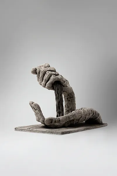 Image of The passage of time by Liudmyla Davydenko, size: 24x29x20, made of chamotte, glaze, Sculpture medium, part of the Holova/Head series, priced at $700 Photo 2 of 4.