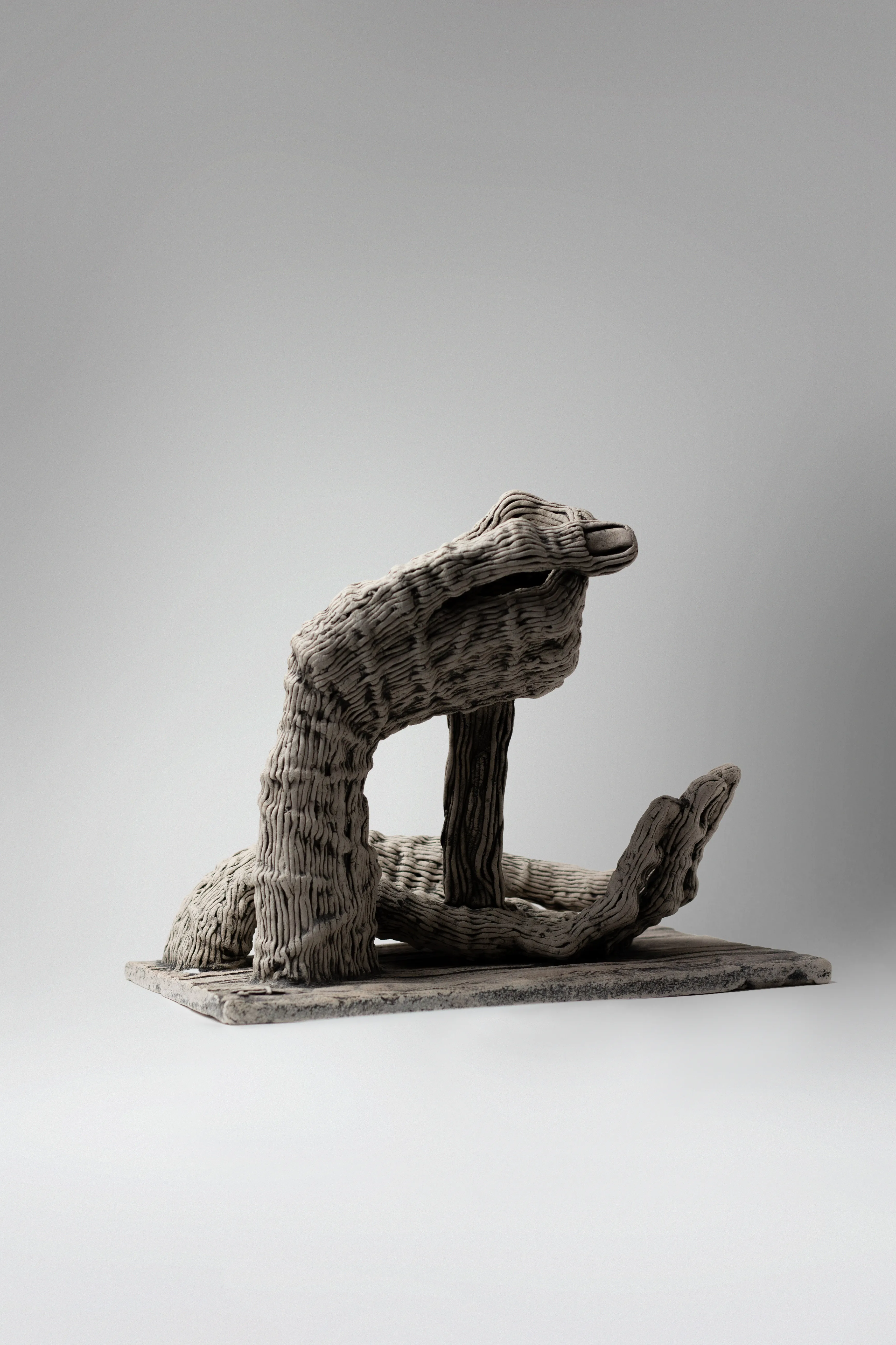 Image of The passage of time by Liudmyla Davydenko, size: 24x29x20, made of chamotte, glaze, Sculpture medium, part of the Holova/Head series, priced at $700 Photo 3 of 4.
