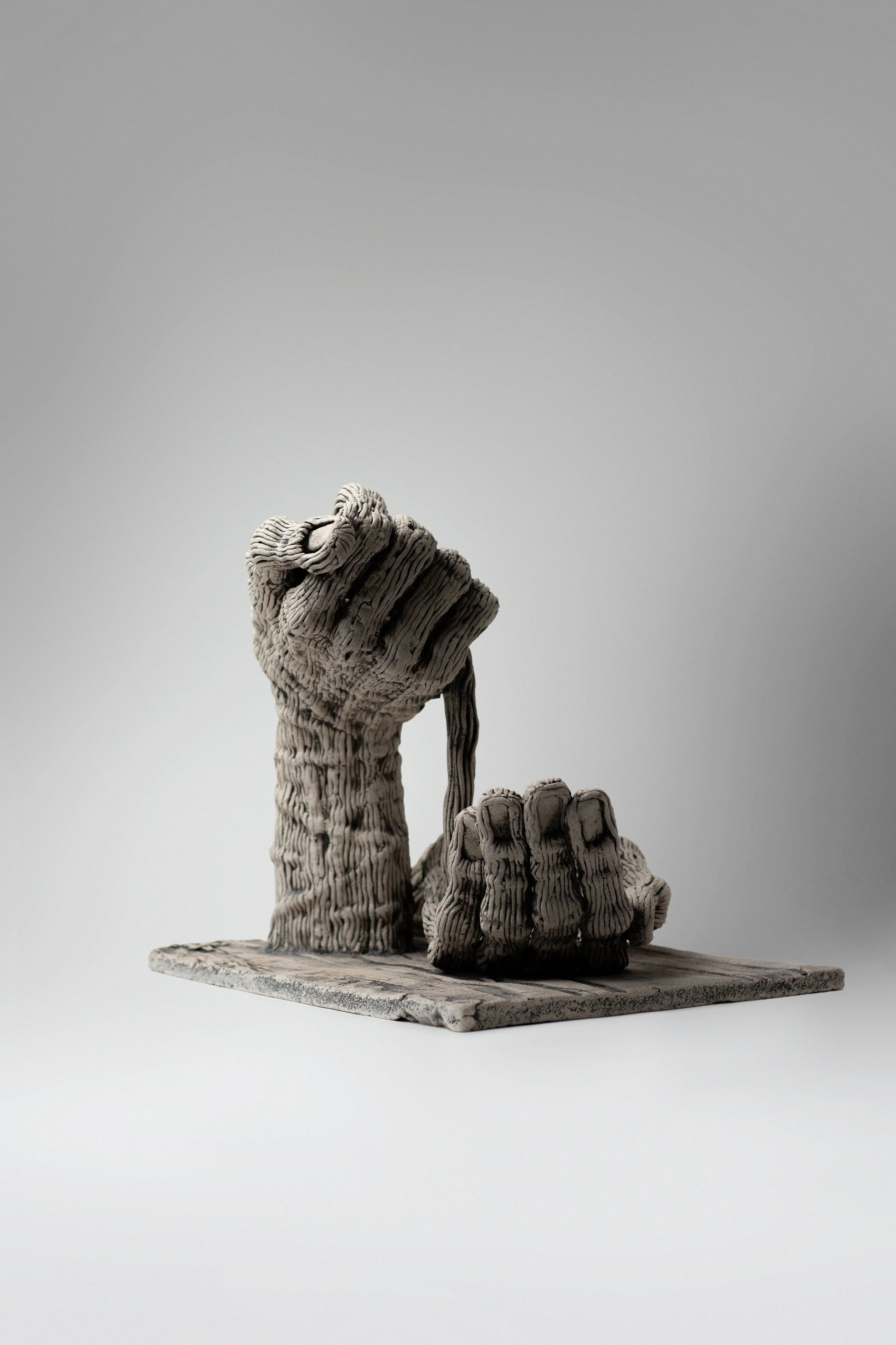 Image of The passage of time by Liudmyla Davydenko, size: 24x29x20, made of chamotte, glaze, Sculpture medium, part of the Holova/Head series, priced at $700 Photo 4 of 4.