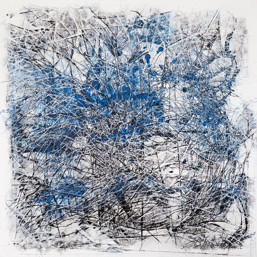 Image of Process by Liudmyla Davydenko, size: 140x140, made of oil/canvas, Painting medium, part of the Isolines series, priced at $2500 Photo 1 of 2.
