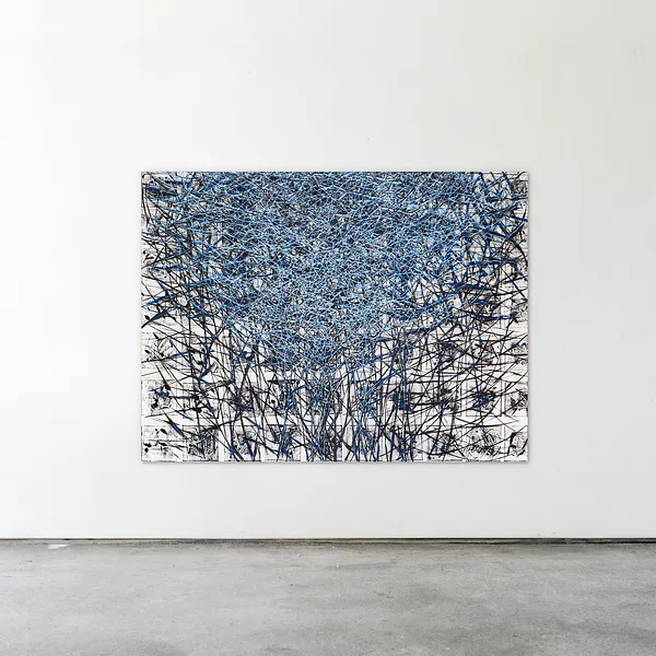 Image of Haze 1 by Liudmyla Davydenko, size: 120x160, made of oil/canvas, Painting medium, part of the Isolines series, priced at $3000 Photo 2 of 2.