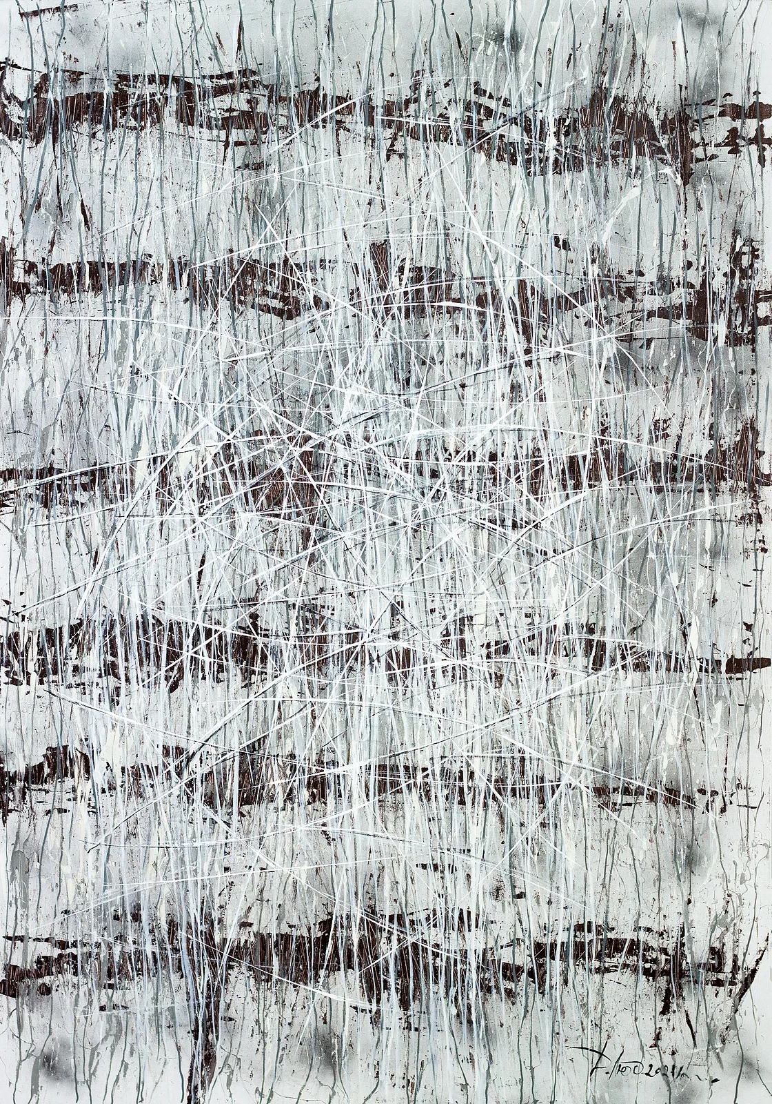 Image of Direction 1 by Liudmyla Davydenko, size: 140х200, made of oil/canvas, Painting medium, part of the Isolines series, priced at €4500 Photo 1 of 2.