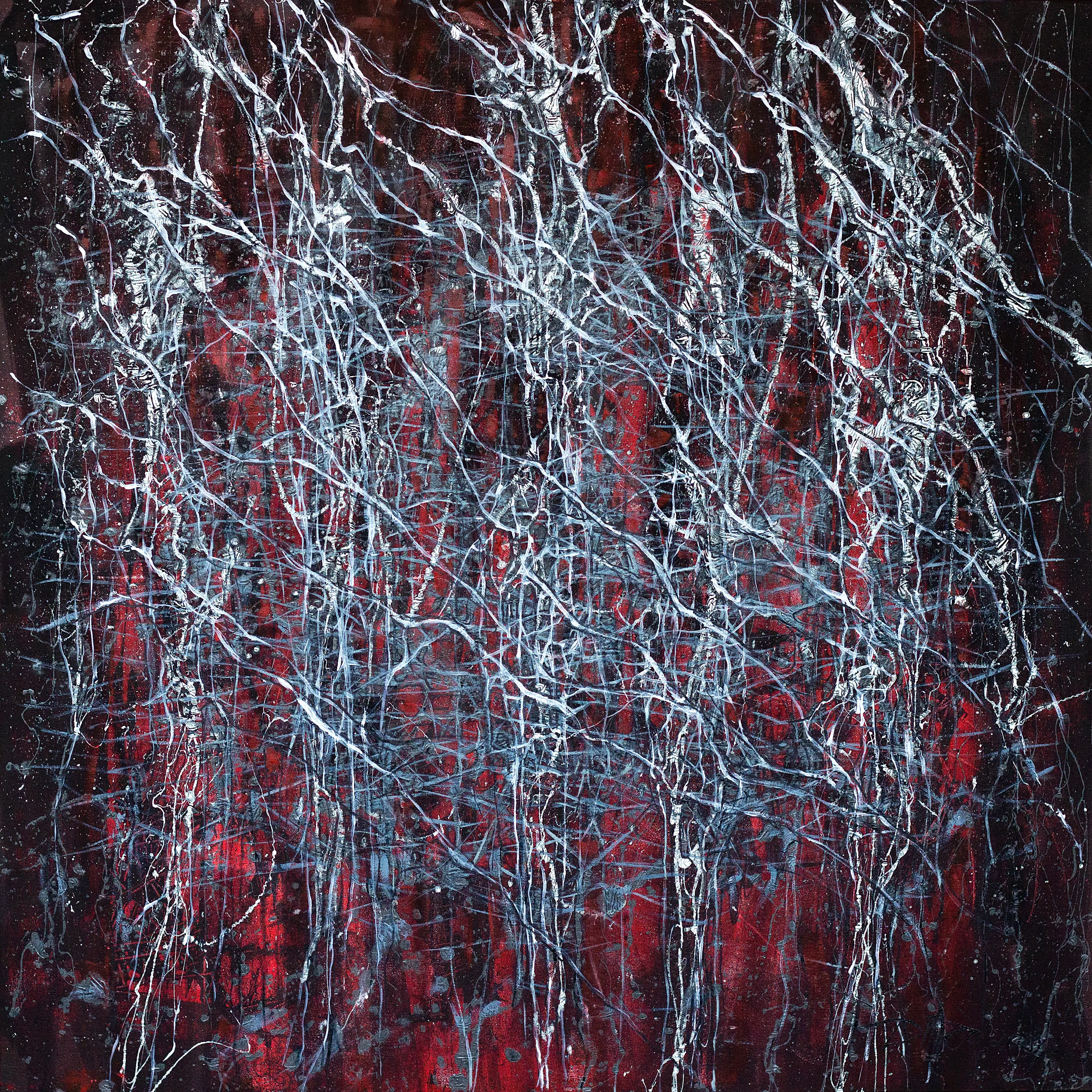 Image of Untitled 1 by Liudmyla Davydenko, size: 100х100, made of oil/canvas, Painting medium, part of the Isolines series, priced at €1500 Photo 1 of 2.