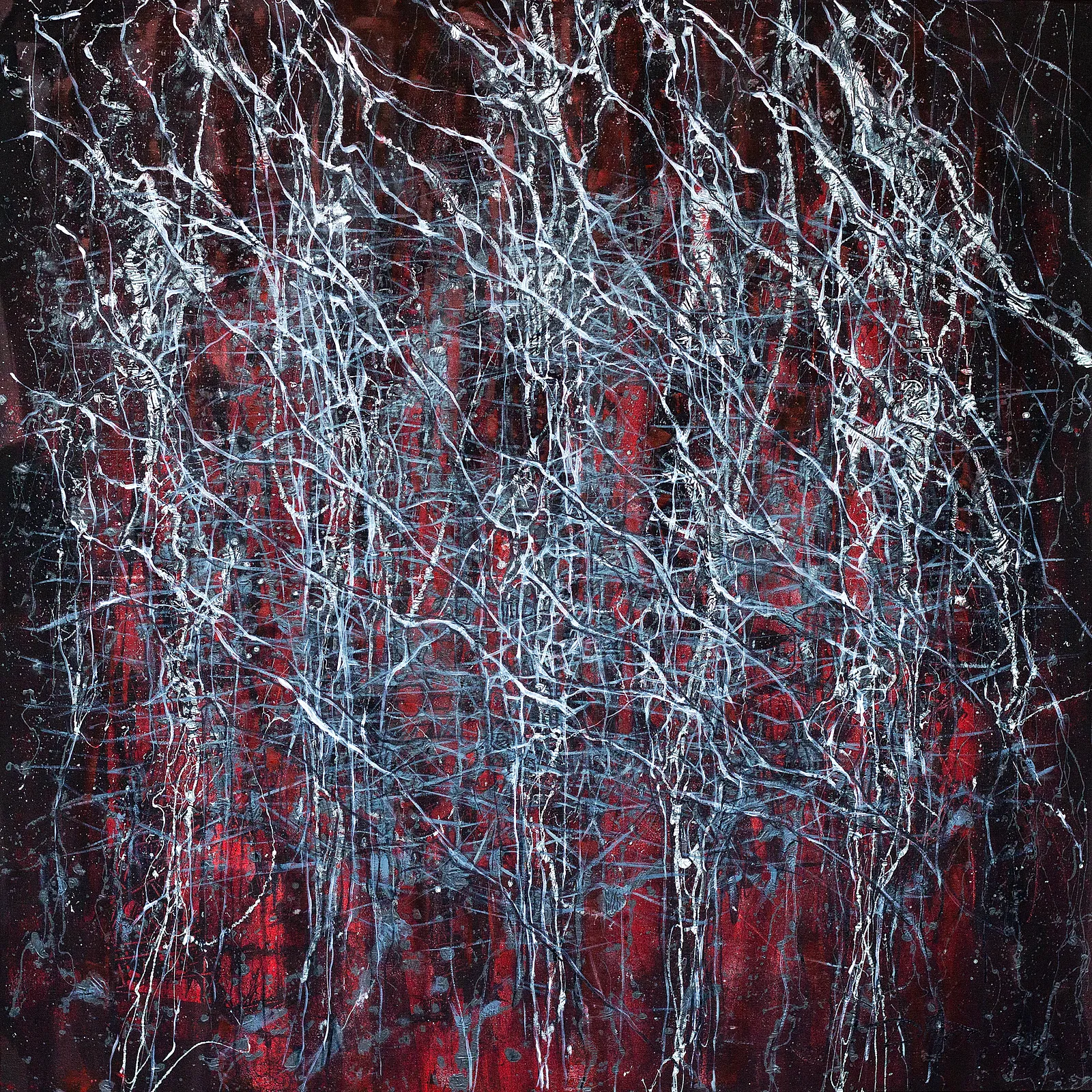 Image of Untitled 1 by Liudmyla Davydenko, size: 100х100, made of oil/canvas, Painting medium, part of the Isolines series, priced at €1500 Photo 1 of 2.