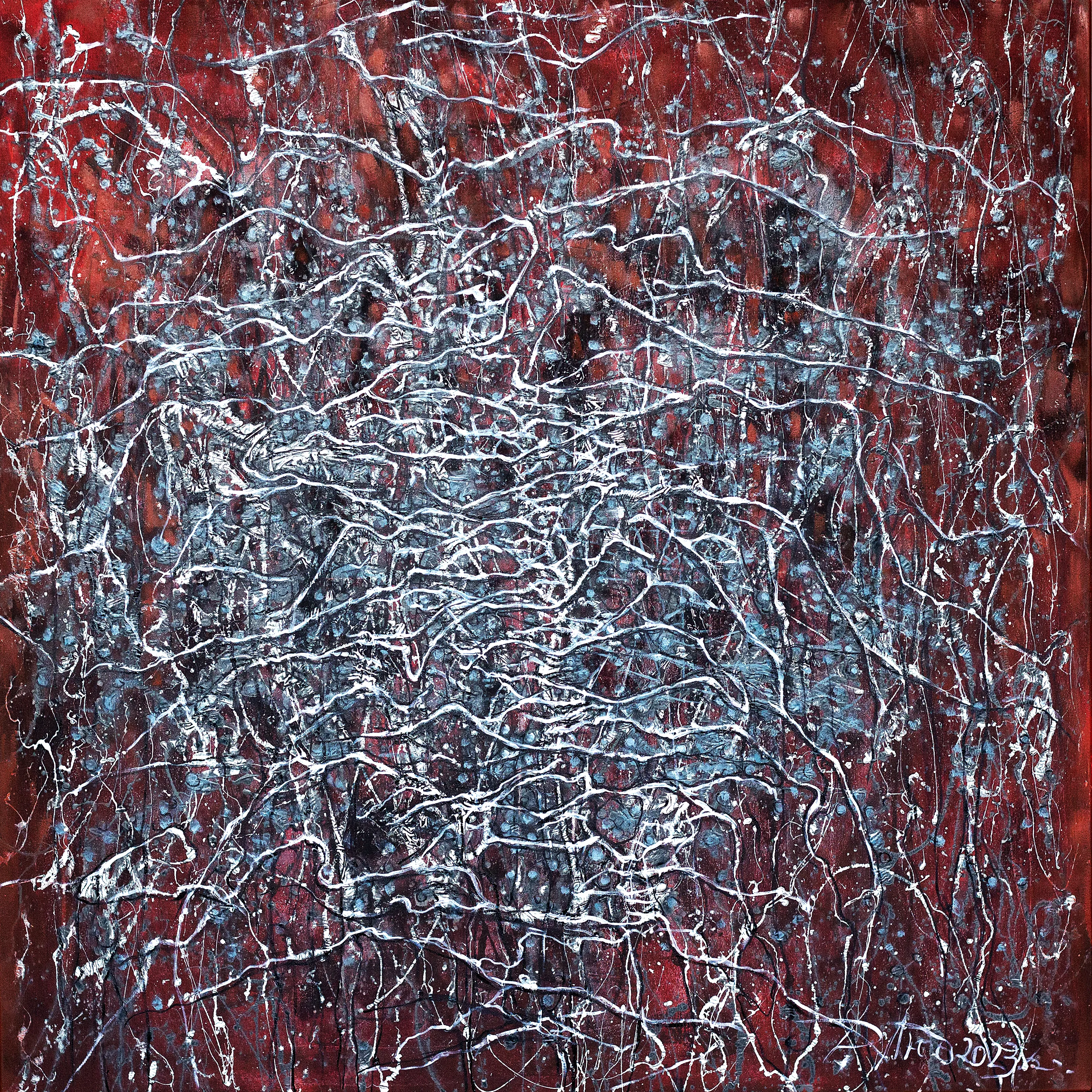 Image of Untitled 2 by Liudmyla Davydenko, size: 100х100, made of oil/canvas, Painting medium, part of the Isolines series, priced at $1500