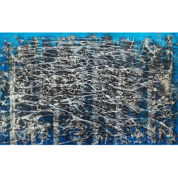 Image of Cold by Liudmyla Davydenko, size: 100х160, made of oil/canvas, Painting medium, part of the Isolines series, priced at $2500