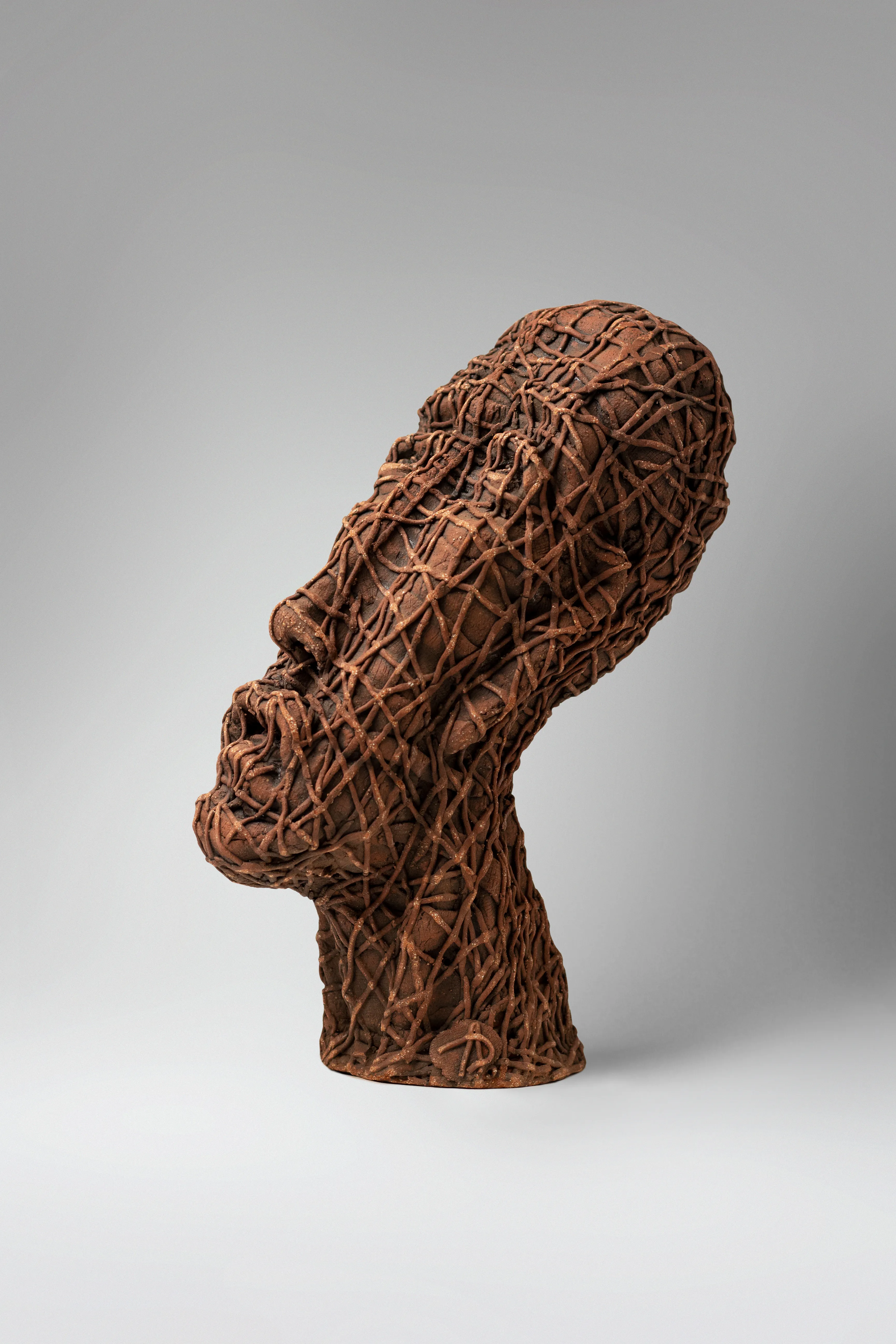 Image of A shout by Liudmyla Davydenko, size: 32,5х15х24, made of chamotte, glaze, Sculpture medium, part of the Holova/Head series, priced at $800