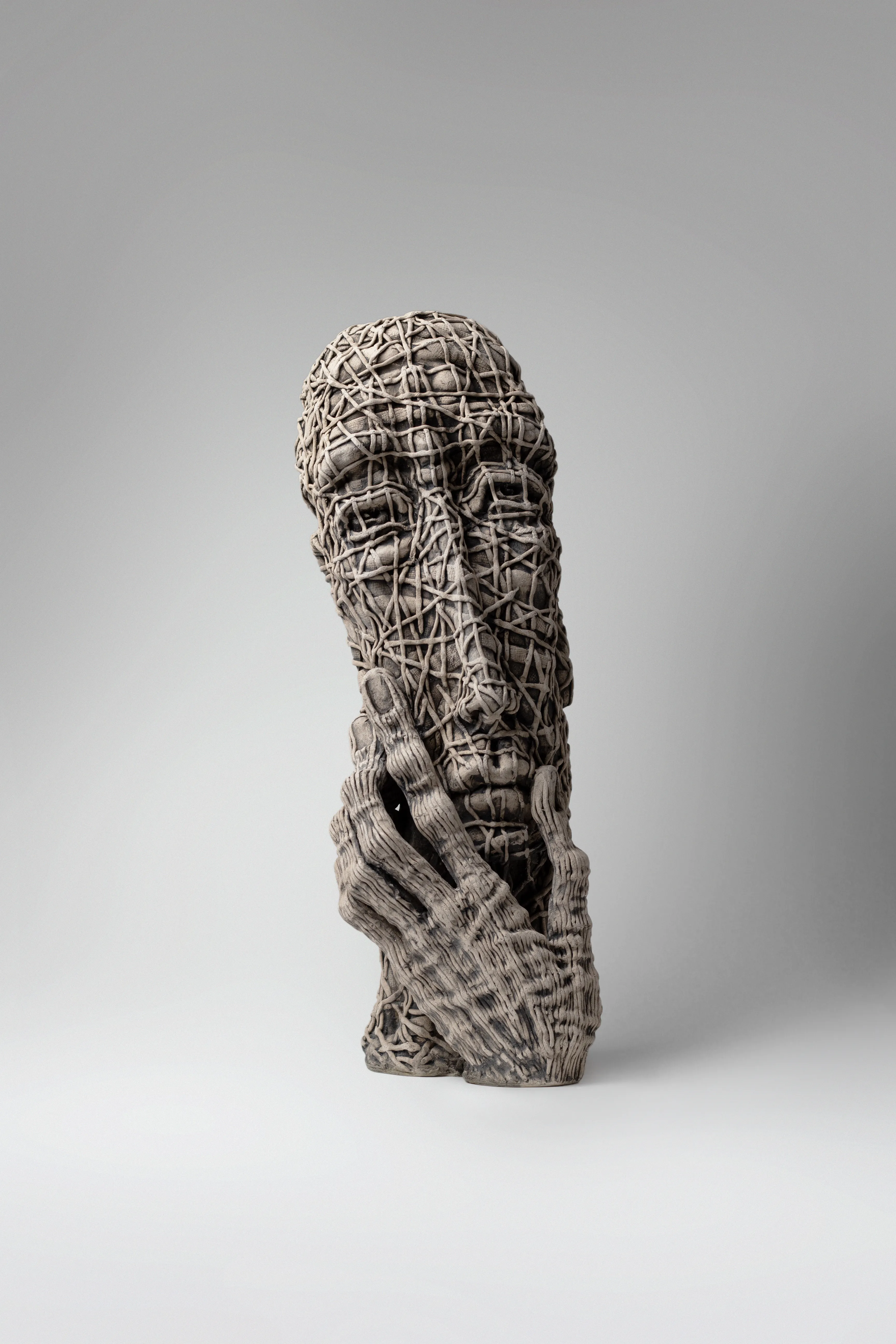 Image of Dream by Liudmyla Davydenko, size: 45х14х17, made of chamotte, glaze, Sculpture medium, part of the Holova/Head series, priced at $1000