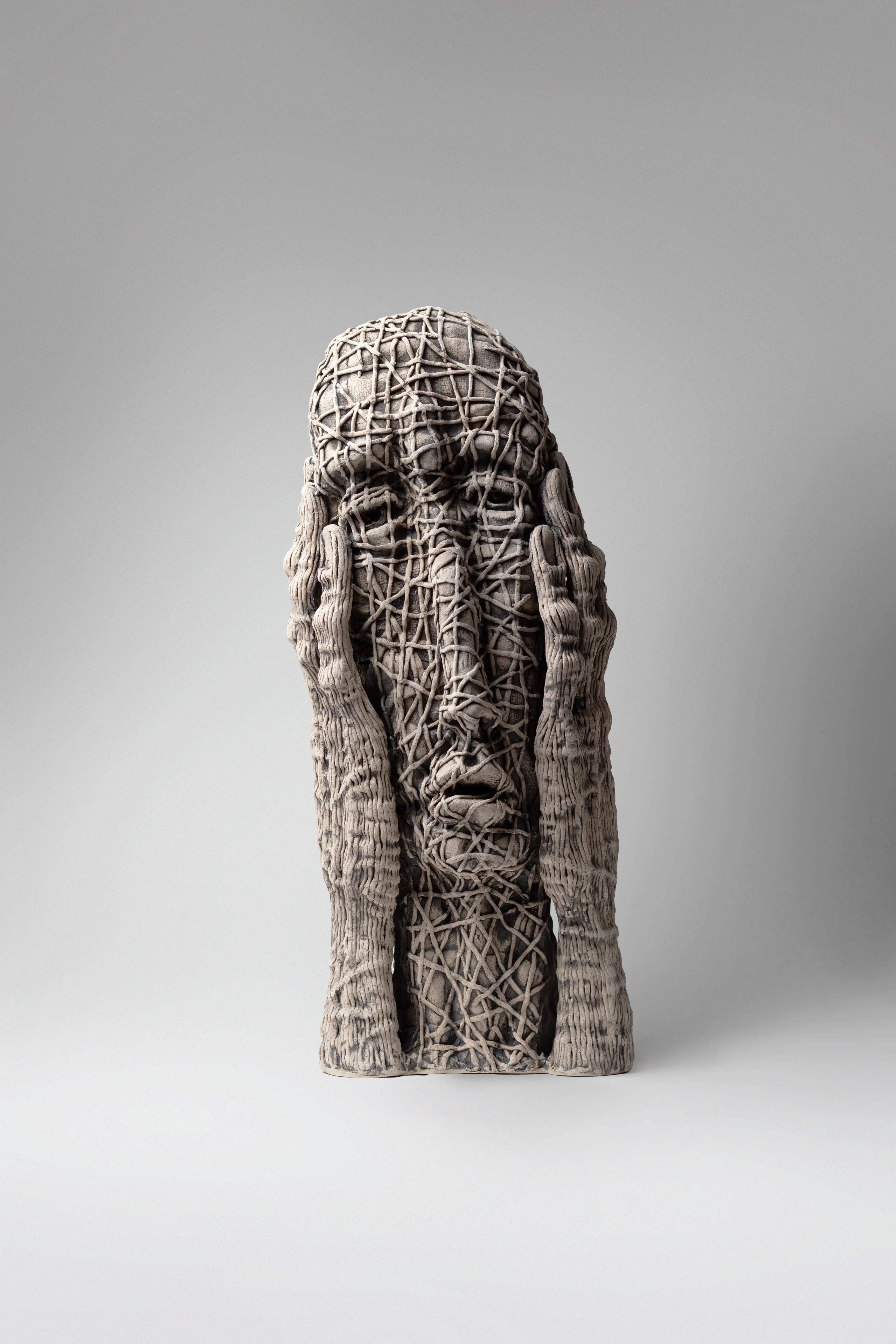 Image of Really by Liudmyla Davydenko, size: 44,5х19х16, made of chamotte, glaze, Sculpture medium, part of the Holova/Head series, priced at $1200