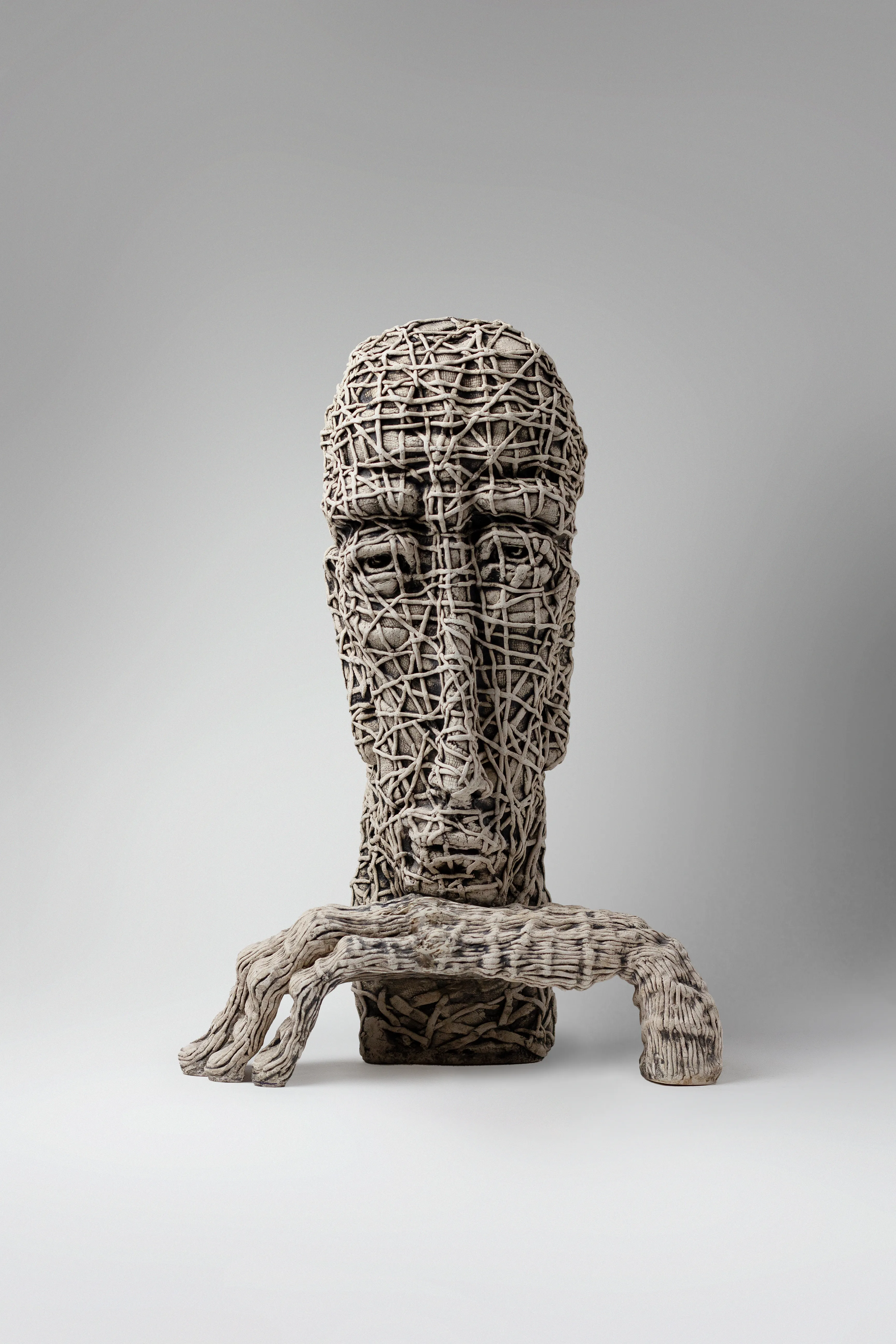 Image of Сomprehend by Liudmyla Davydenko, size: 42х30х22, made of chamotte, glaze, Sculpture medium, part of the Holova/Head series, priced at $1200